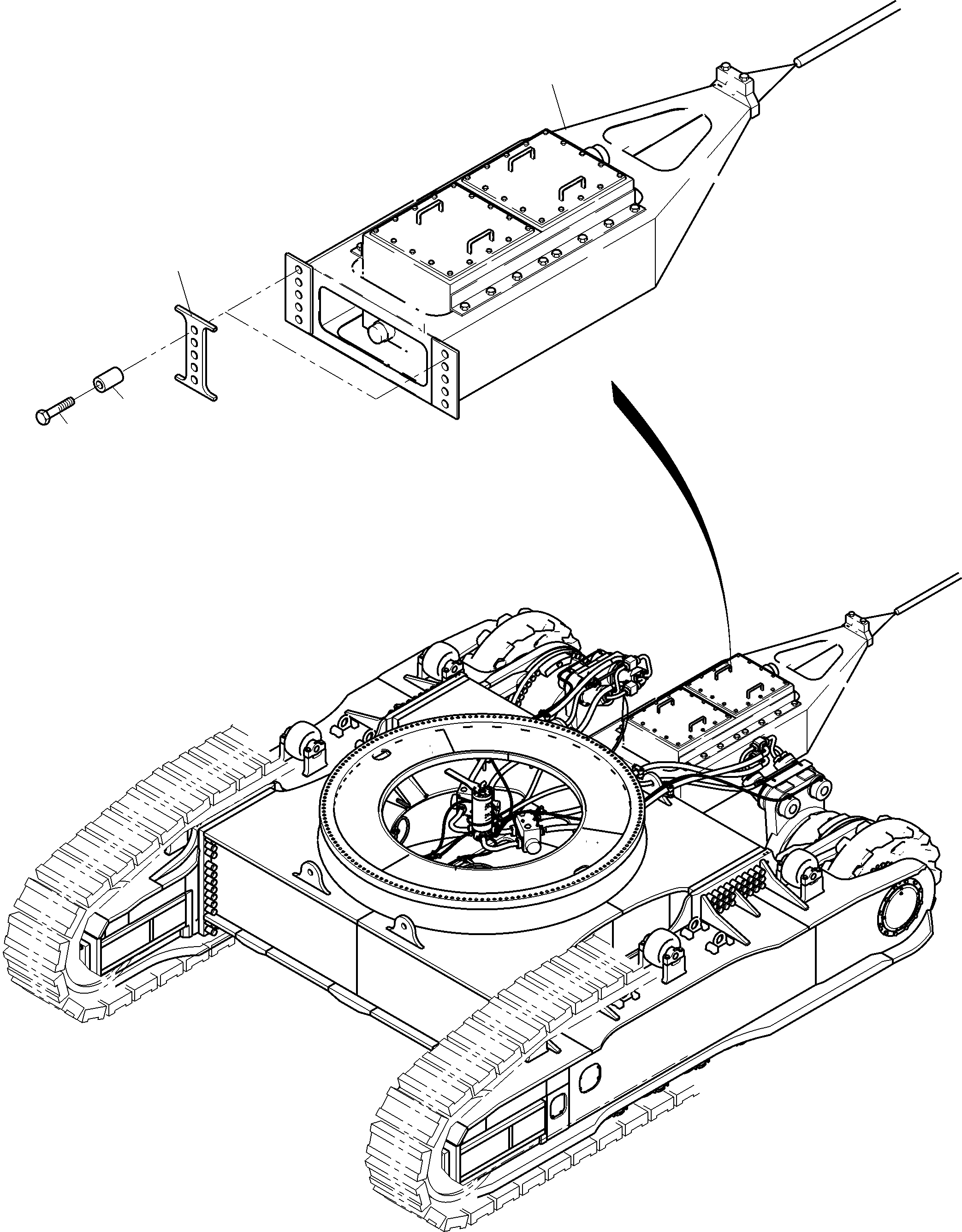 Komatsu parts book diagram for PC4000-6E S/N 08286: CABLE DUCT MOUNTING