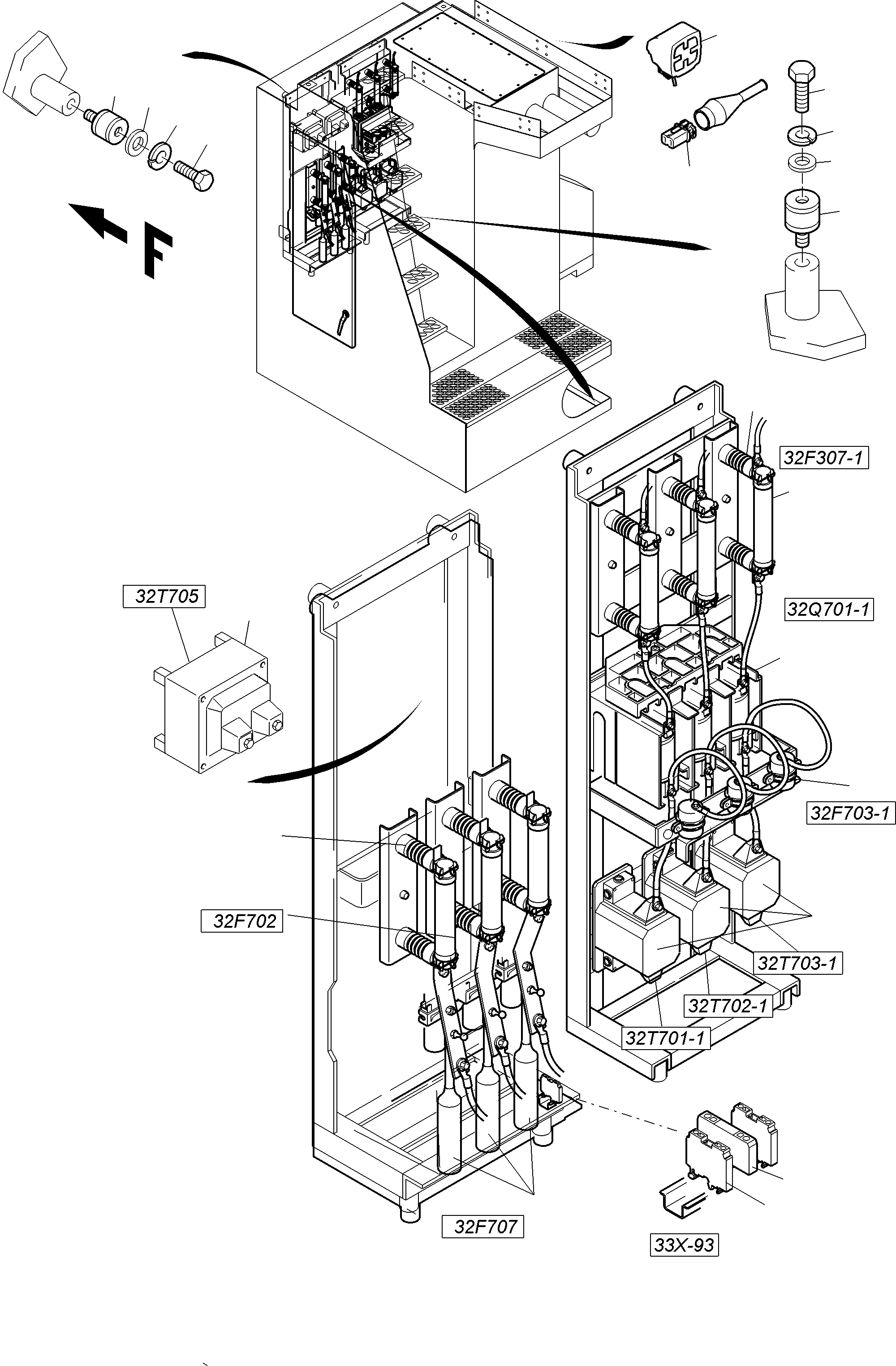 Komatsu parts book diagram for PC4000-6E S/N 08286: SWITCH CABINET (MS)