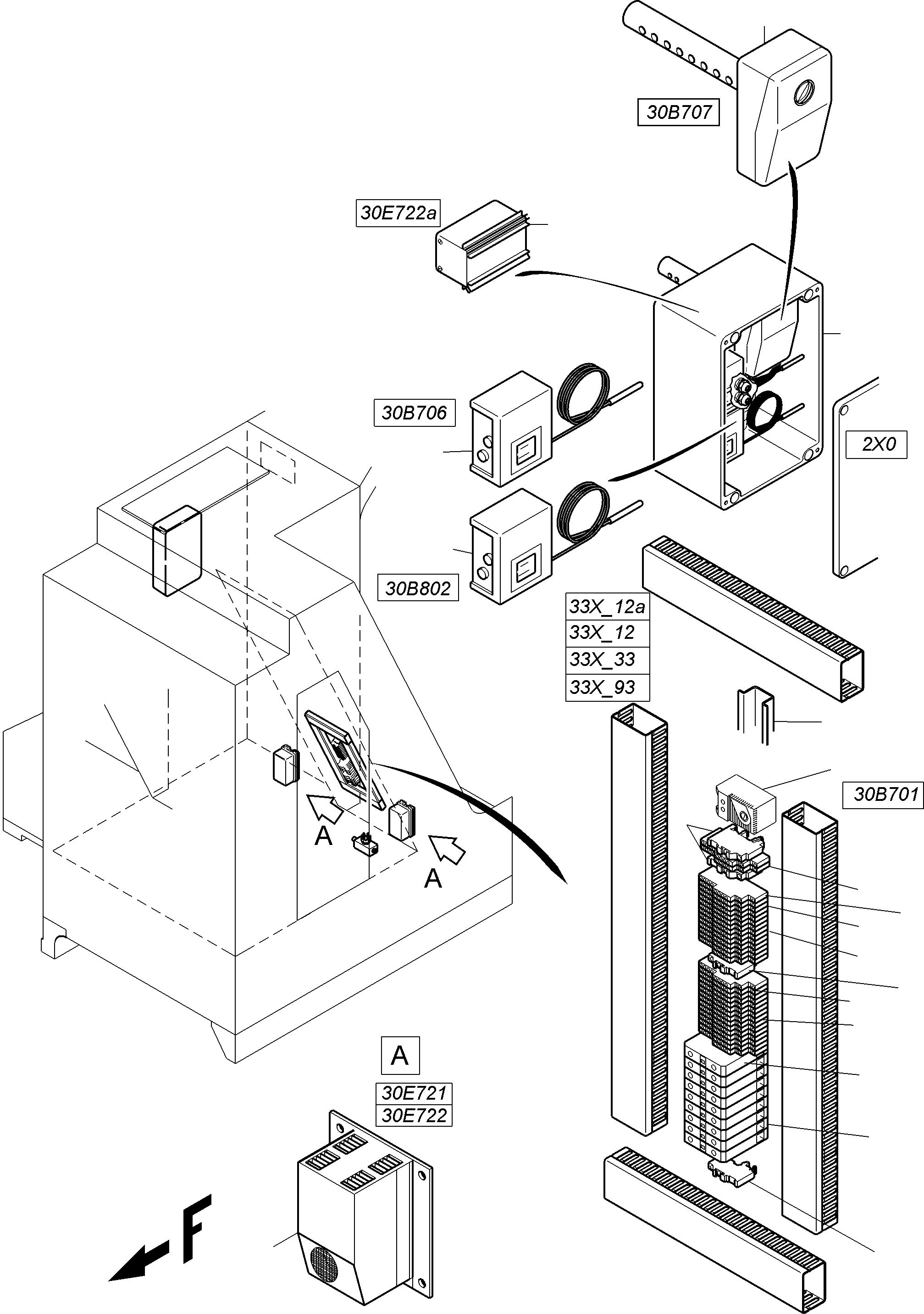 Komatsu parts book diagram for PC4000-6E S/N 08286: SWITCH CABINET (MS)