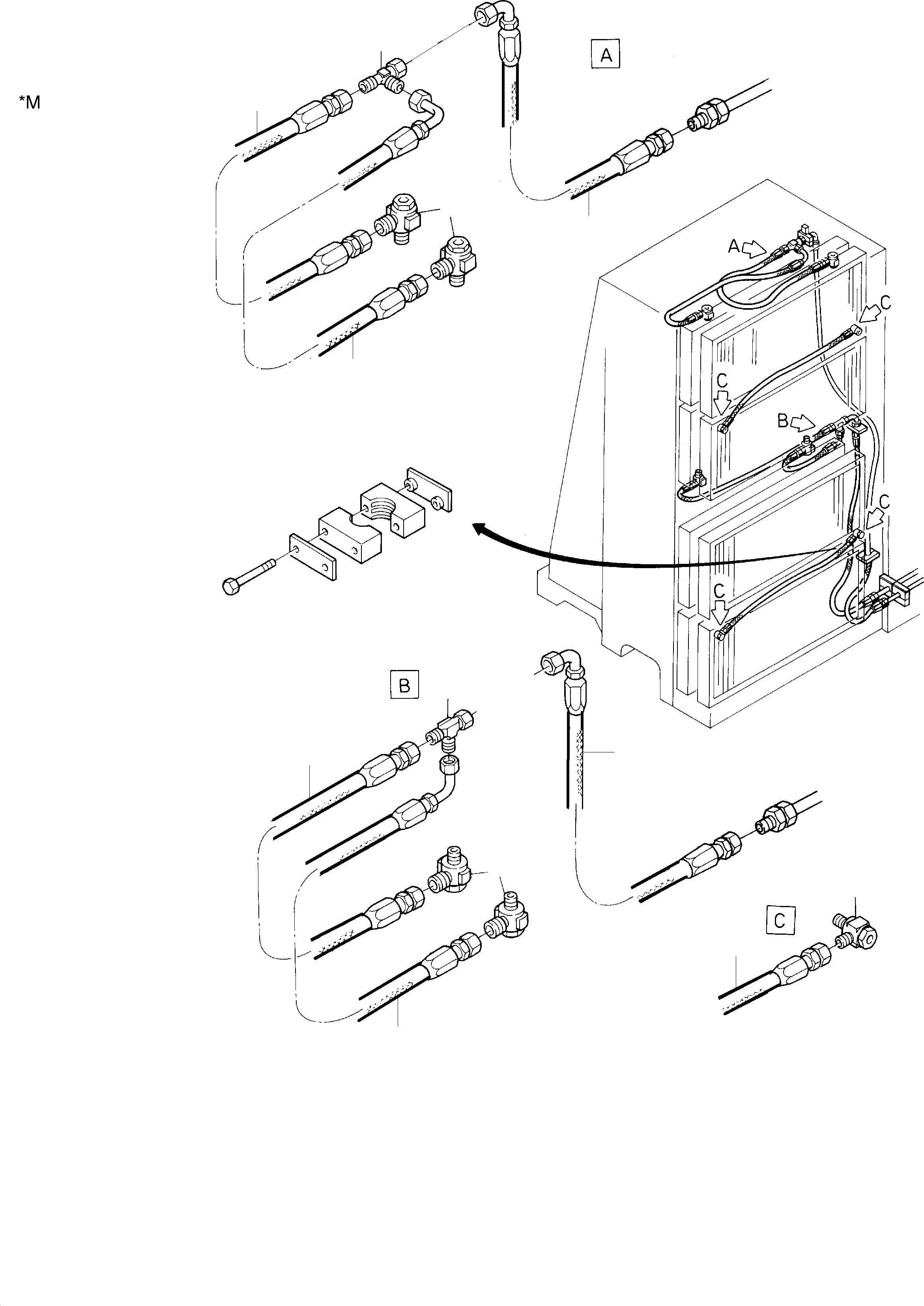 Excavators Mining Komatsu / PC8000-1E S/N 12022(G12022) / Distributor Gear Oil Cooling(113-1227b : 113-1227b)