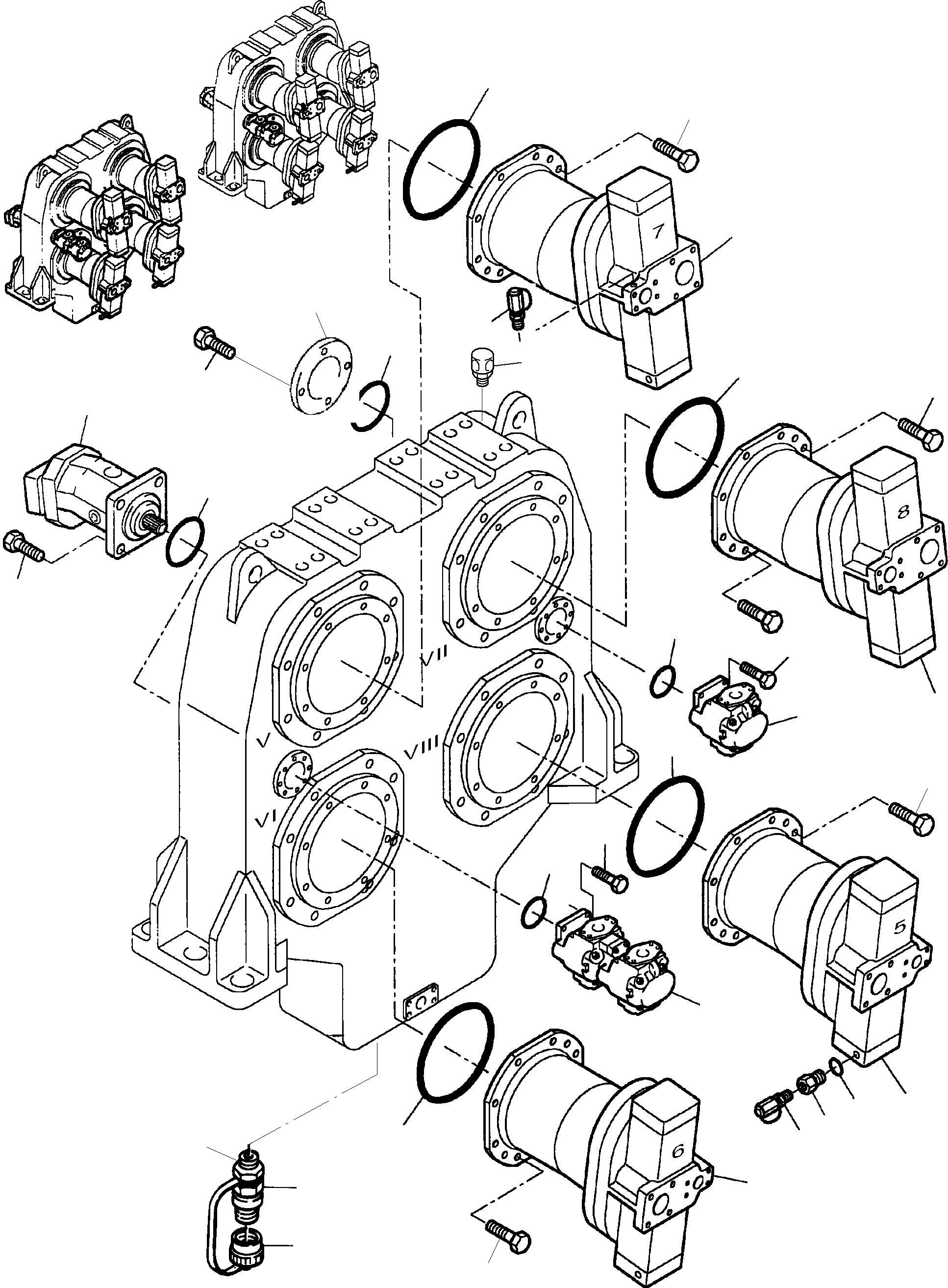 Excavators Mining Komatsu / PC8000-1E S/N 12022(G12022) / Pump Arr.(612-1212-1 : 612-1212-1)