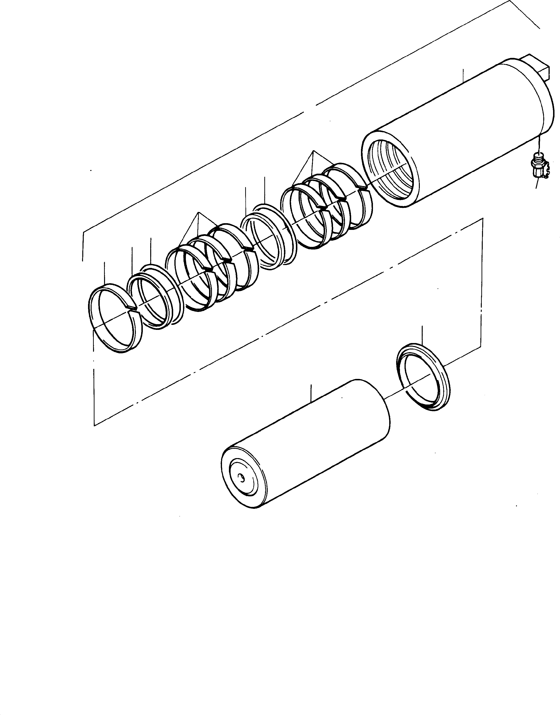 Komatsu parts book diagram for PC8000-1E S/N 12024: TENSIONER
