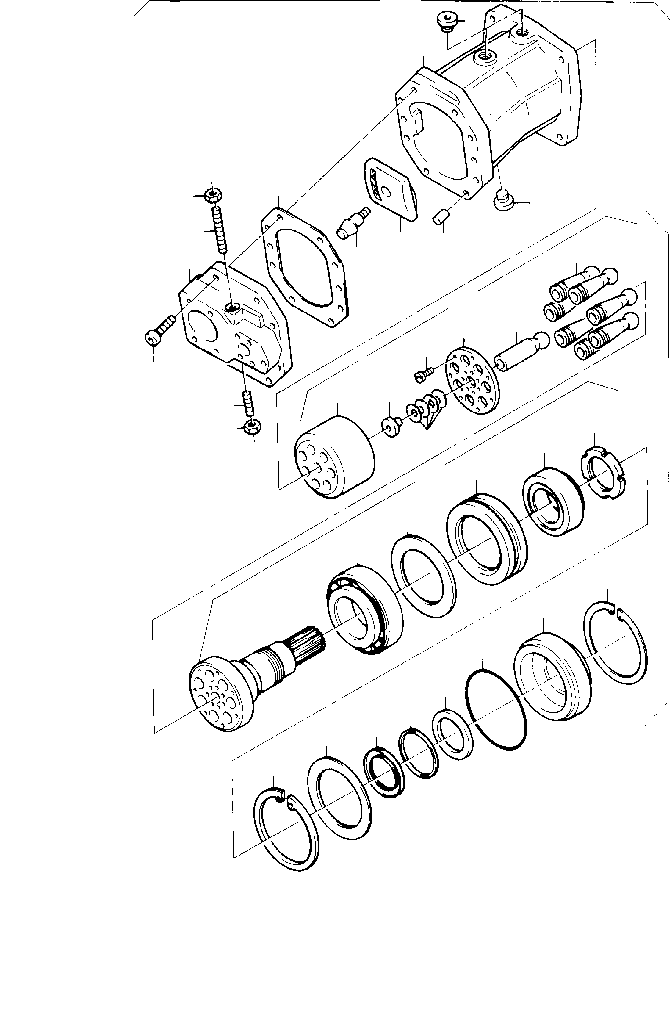 Komatsu parts book diagram for PC8000-1E S/N 12024: HYDR. PUMP