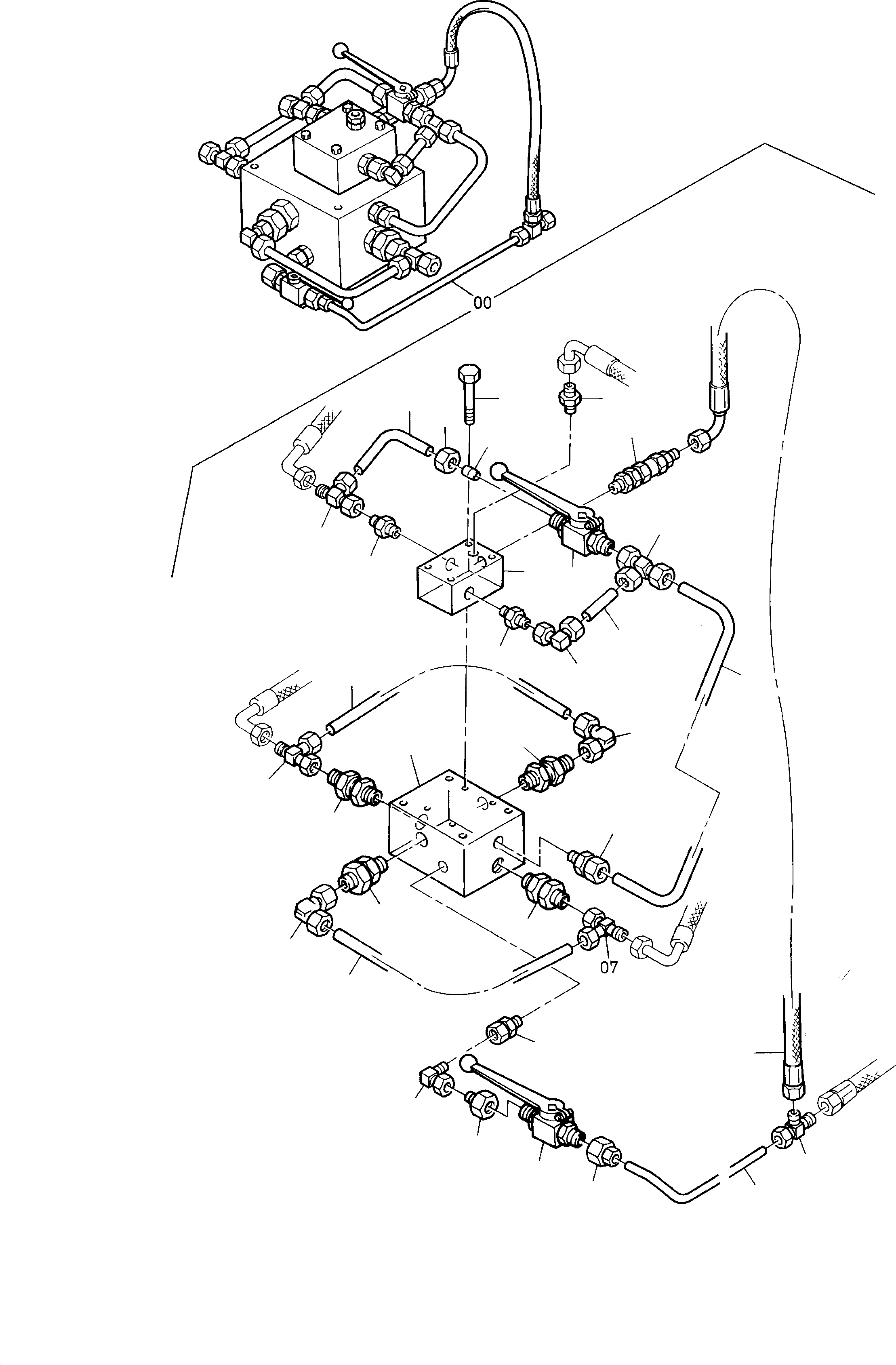 Komatsu parts book diagram for PC8000-1E S/N 12024: VALVE BLOCK
