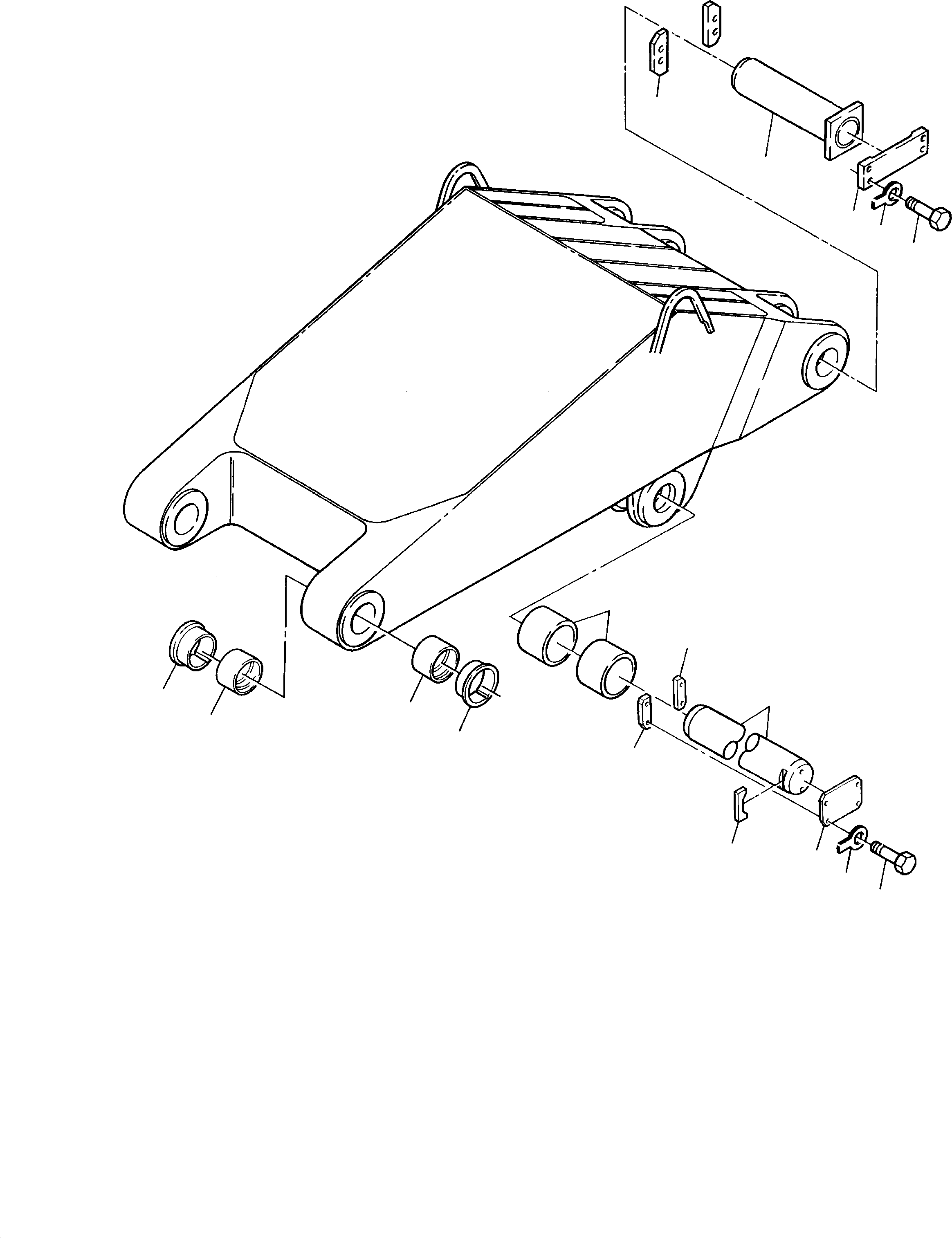 Komatsu parts book diagram for PC8000-1E S/N 12024: BULLCLAM BUCKET STICK