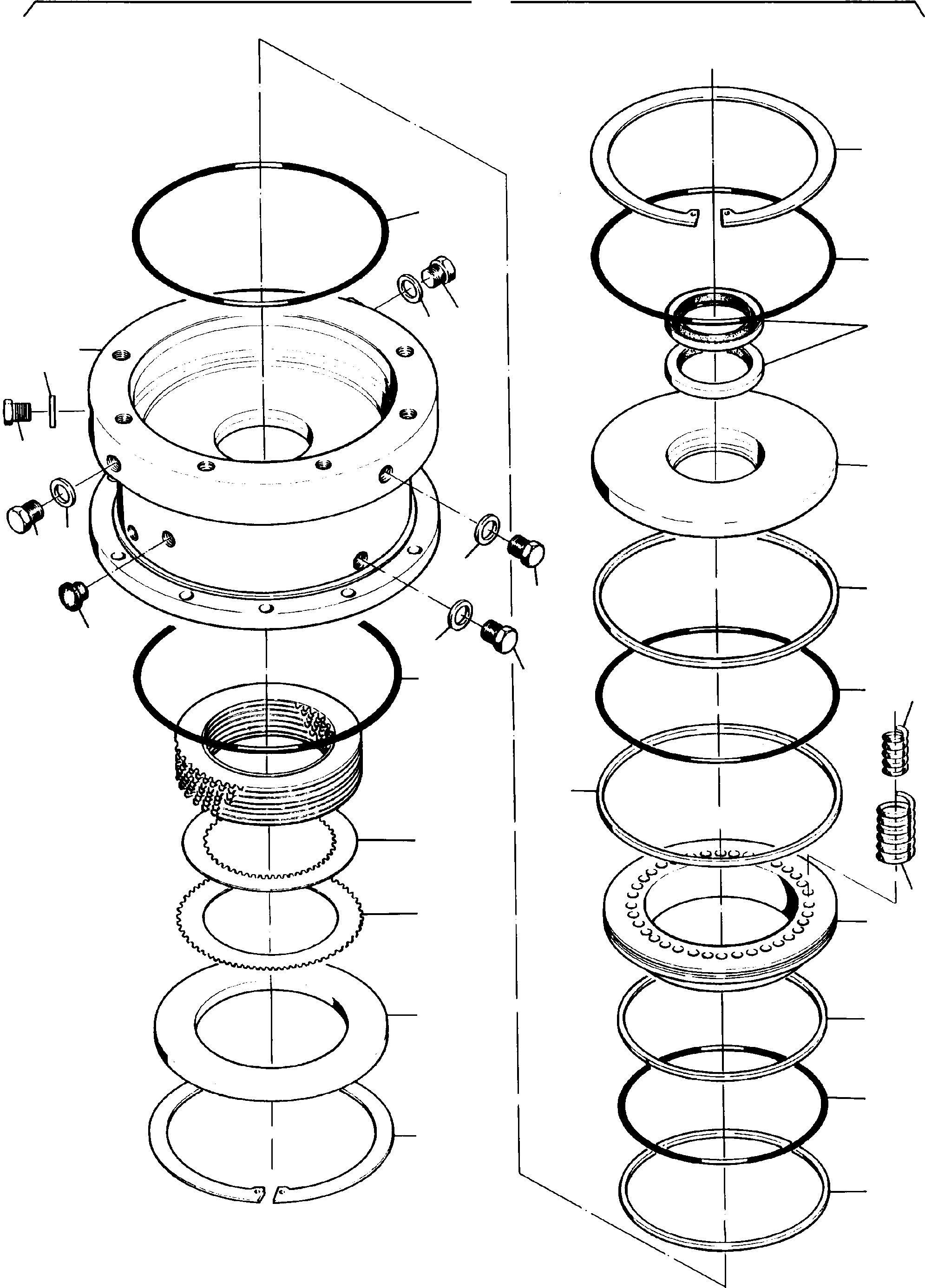 Komatsu parts book diagram for PC8000-1E S/N 12024: DISC BRAKE