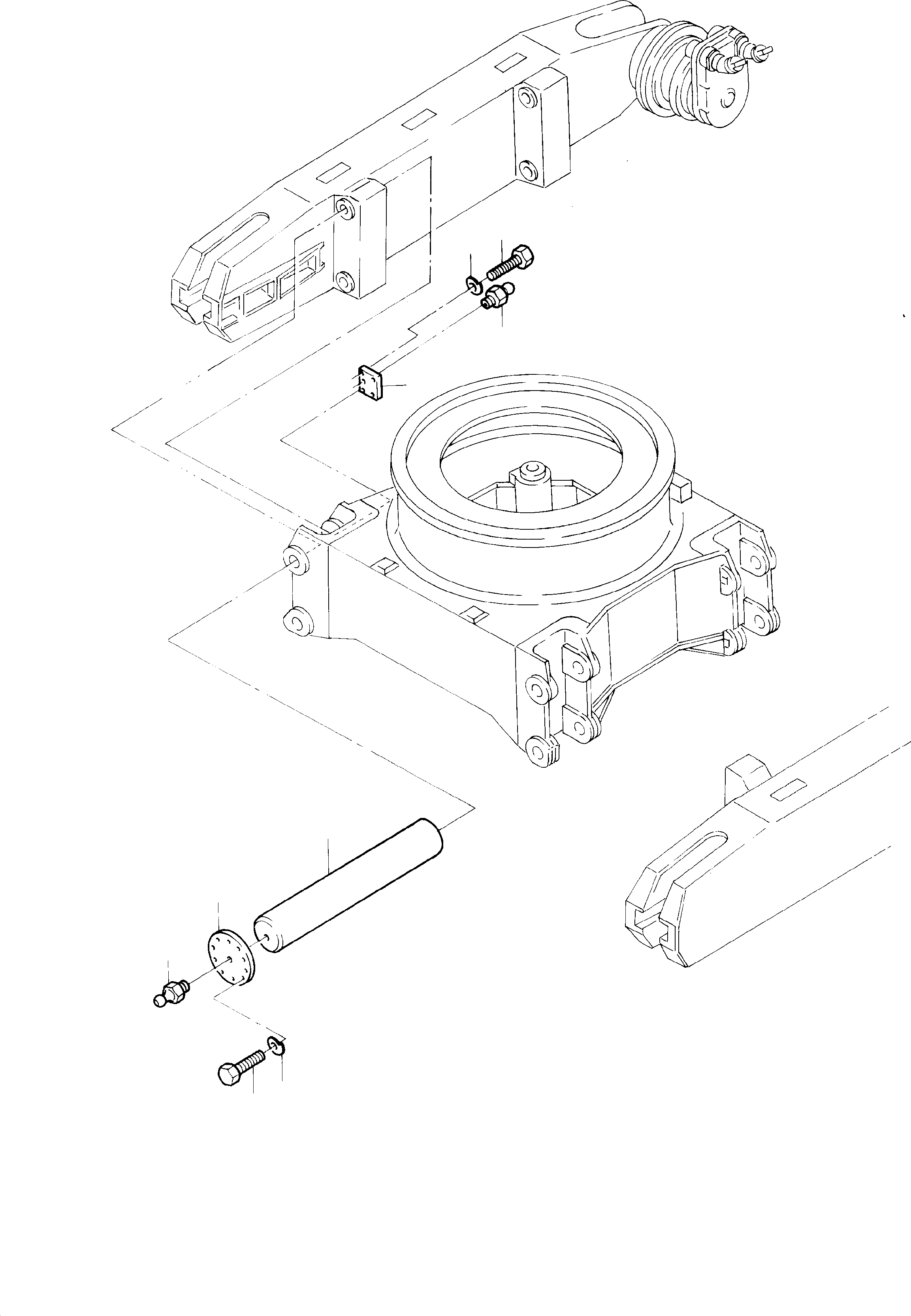 Komatsu parts book diagram for PC8000-1E S/N 12024: MOUNTINGS, CARBODY / SIDE FRAME