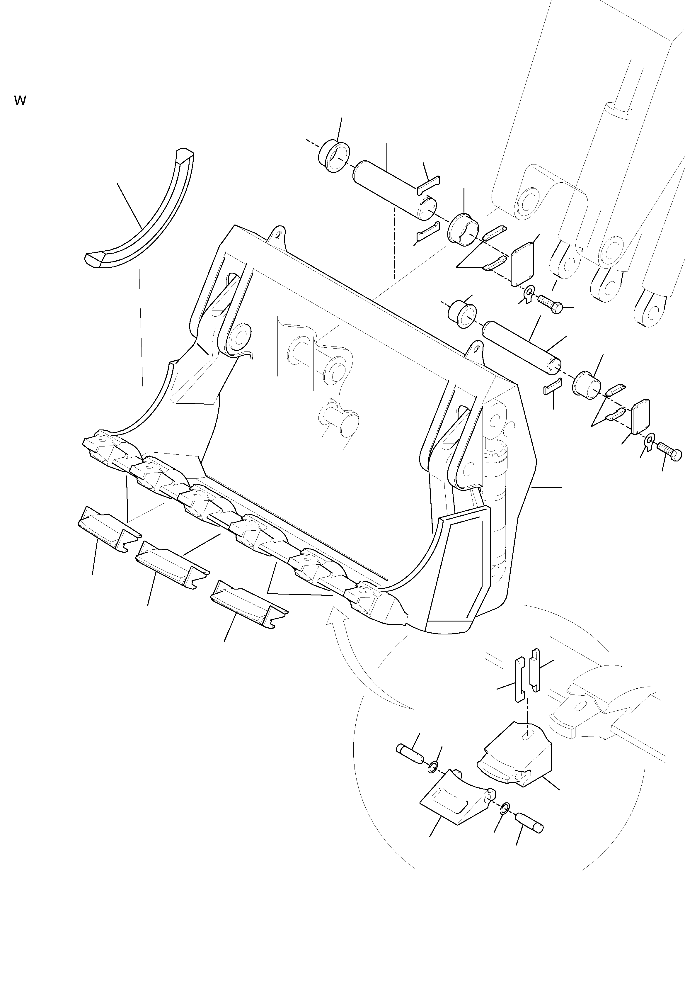 Excavators Mining Komatsu / PC8000-1E S/N 12024(G12024) / Bullclam Bucket(112-5017 : 112-5017)