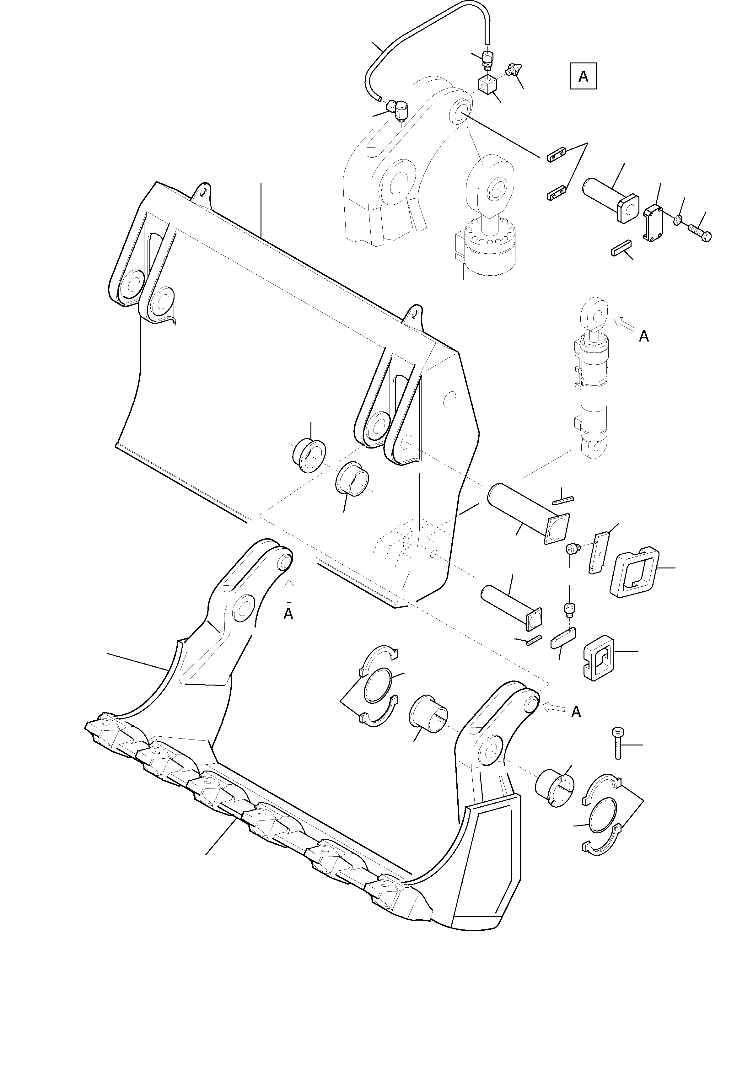 Excavators Mining Komatsu / PC8000-1E S/N 12024(G12024) / Bullclam Bucket(112-5017 : 112-5017)