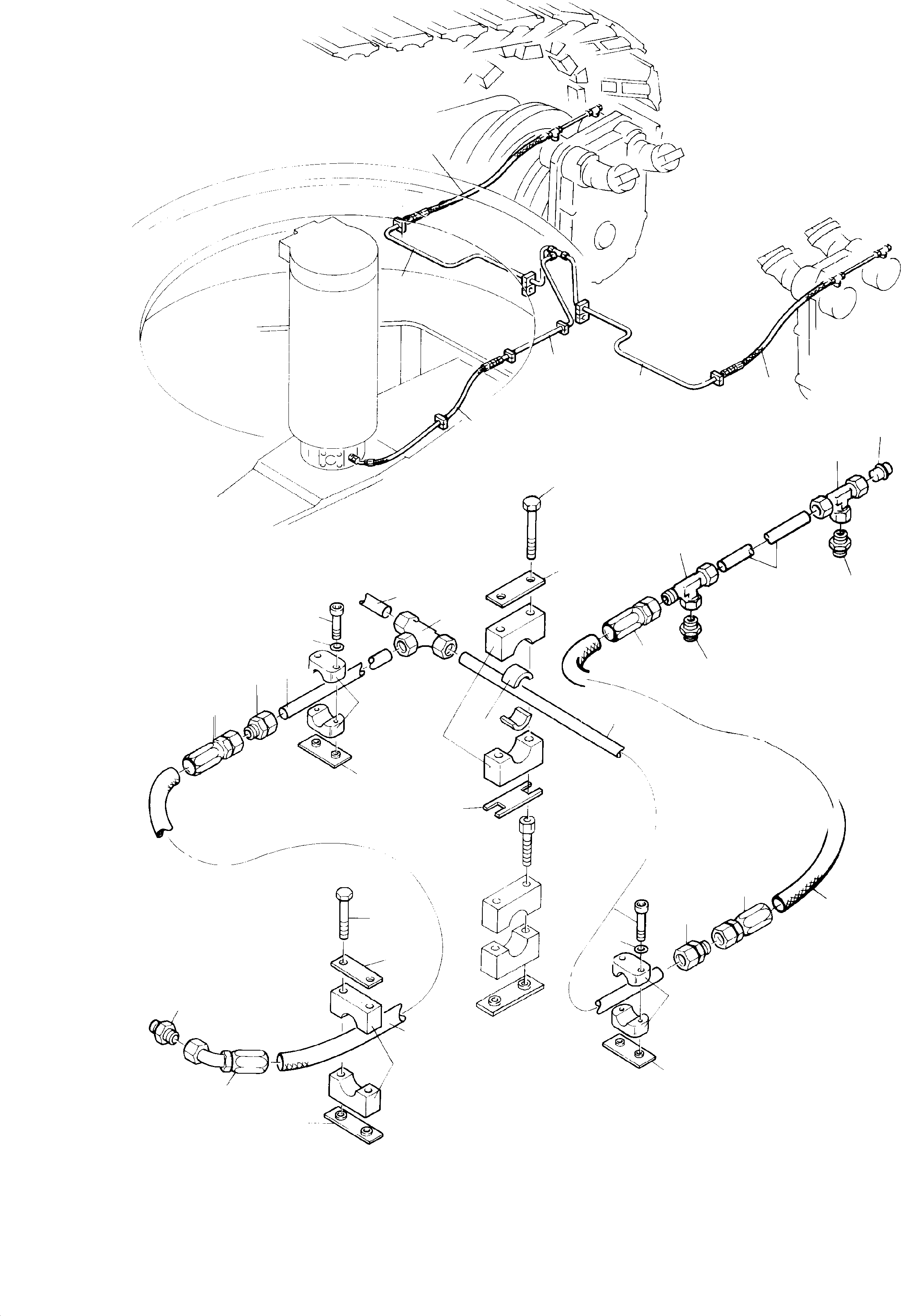 Komatsu parts book diagram for PC8000-1E S/N 12024: HYDR.-SYSTEM - UNDERCARRIAGE, BRAKE CONTROL