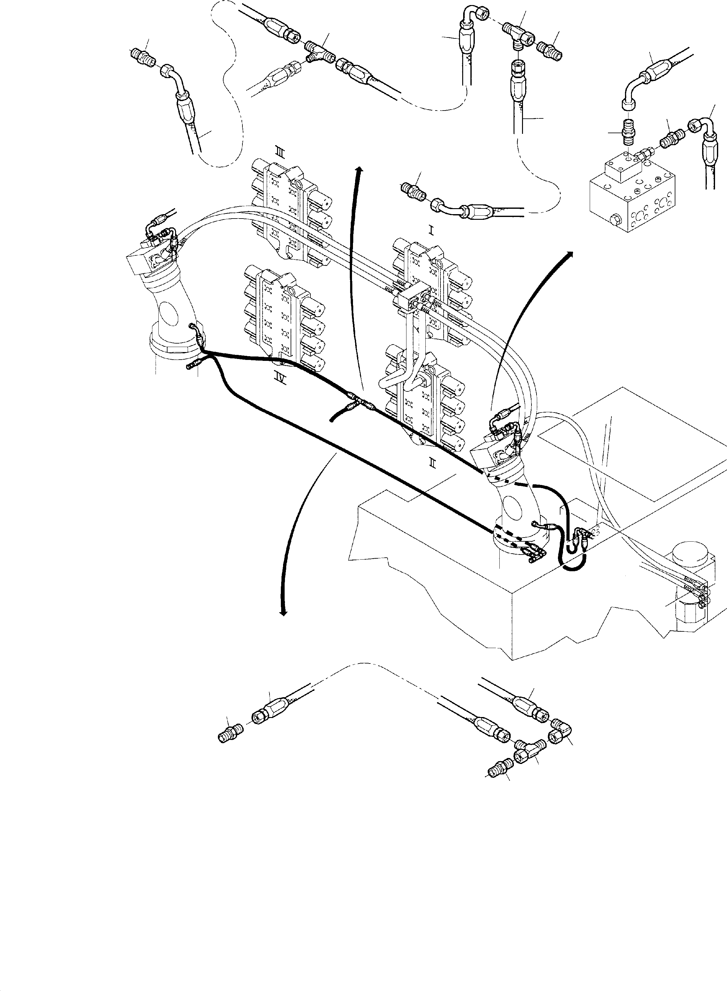 Komatsu parts book diagram for PC8000-1E S/N 12024: PIPING - SLEW GEAR