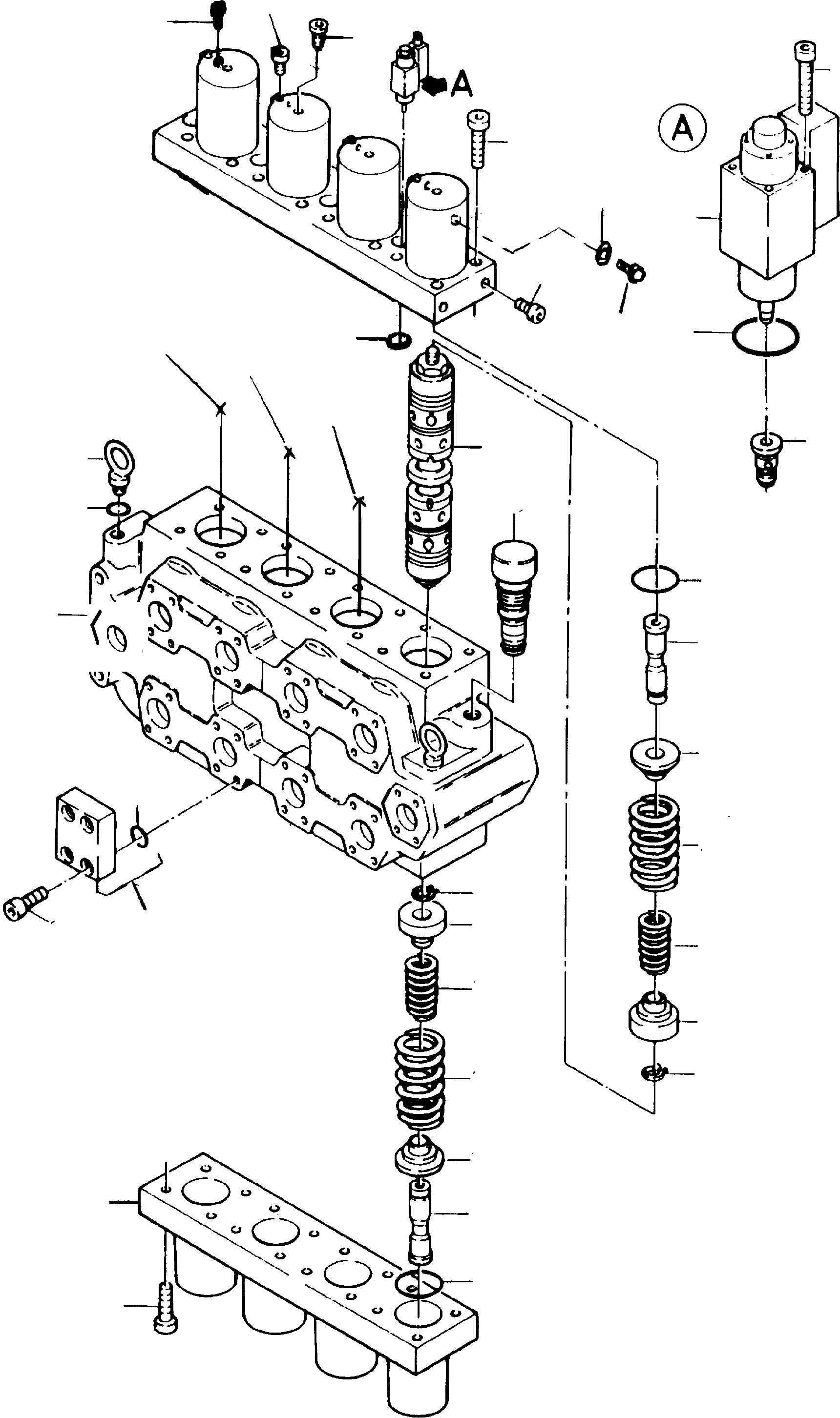 Komatsu parts book diagram for PC8000-1E S/N 12024: CONTROL BLOCK