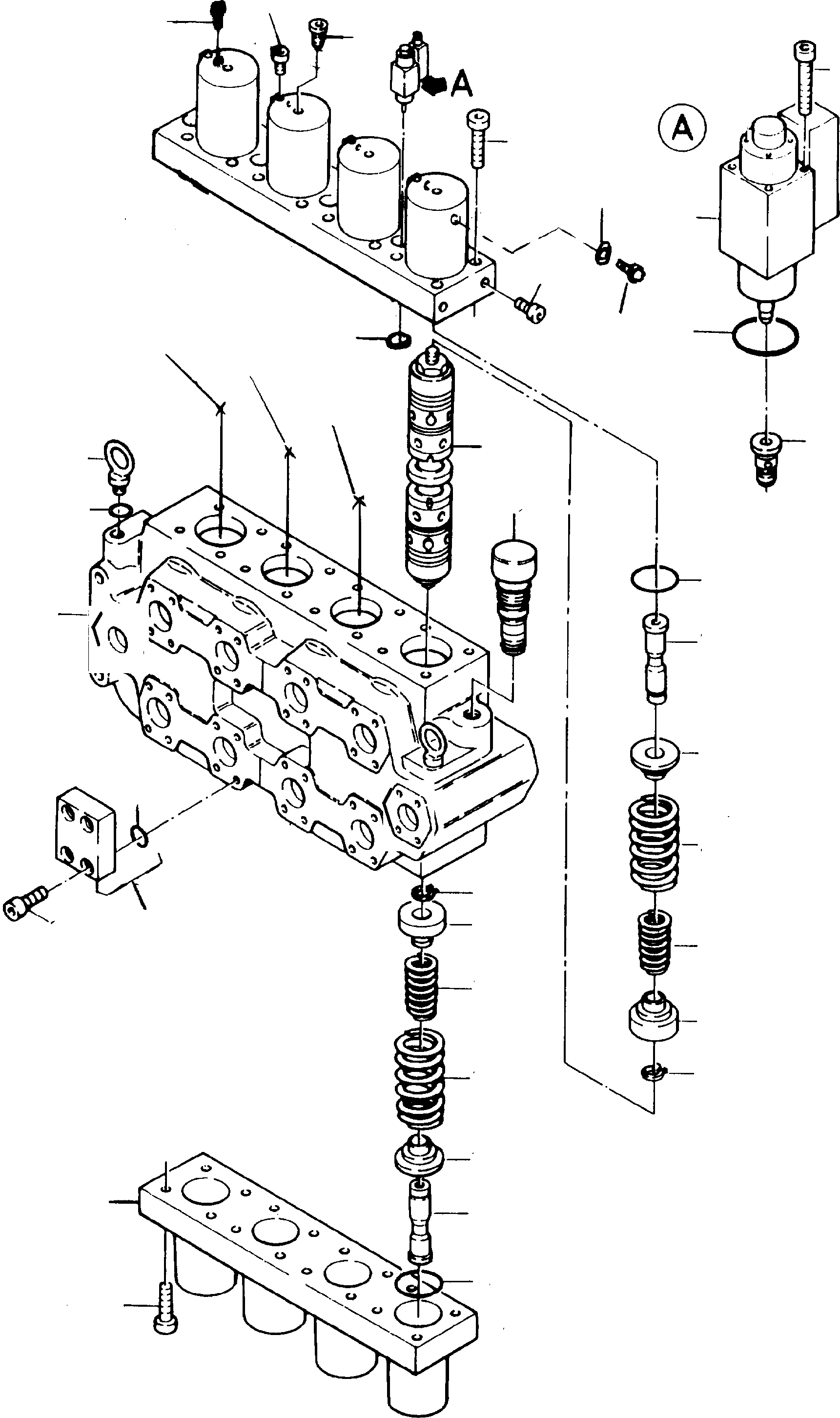 Komatsu parts book diagram for PC8000-1E S/N 12024: CONTROL BLOCK