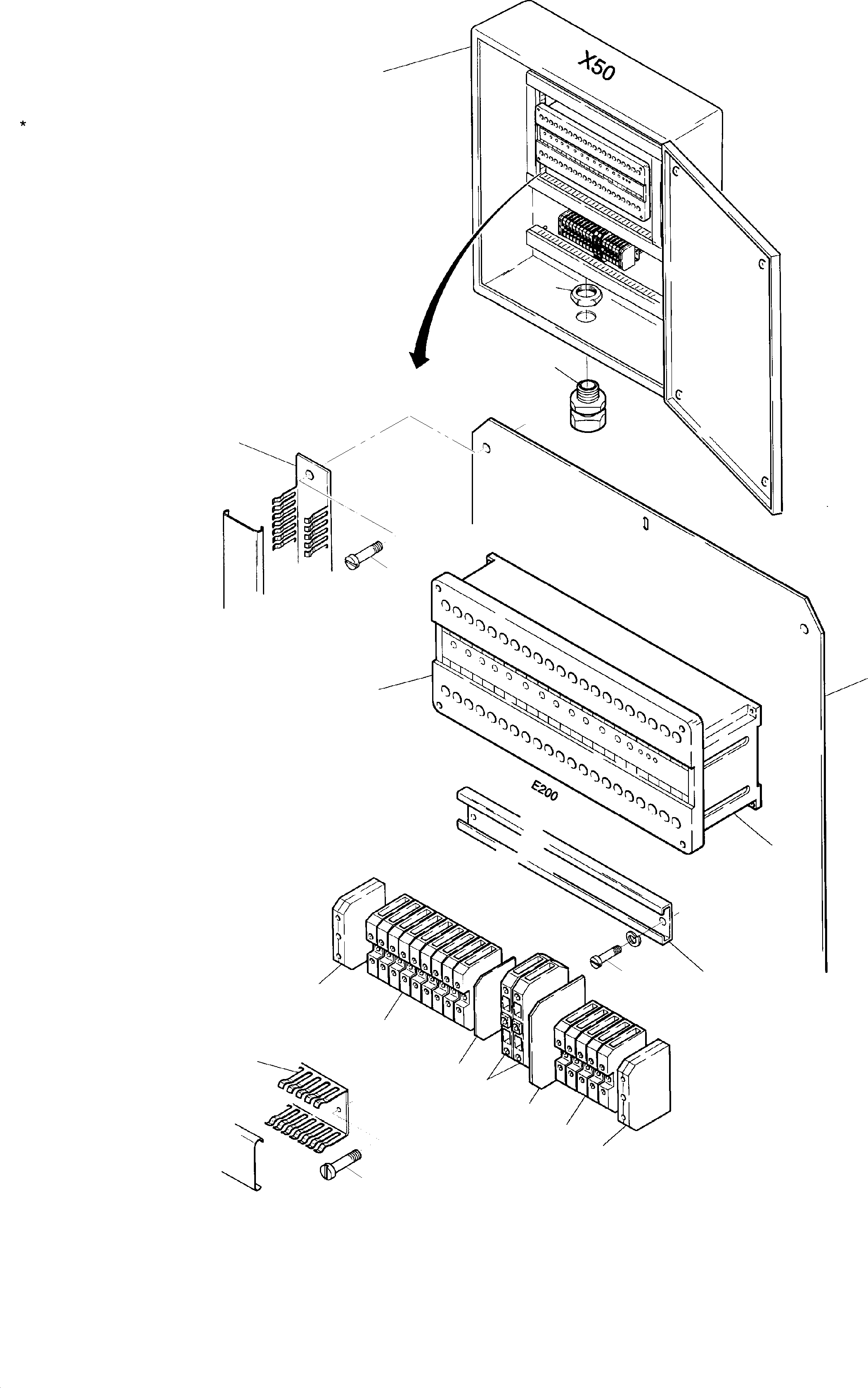 Komatsu parts book diagram for PC8000-1E S/N 12024: SWITCH BOX