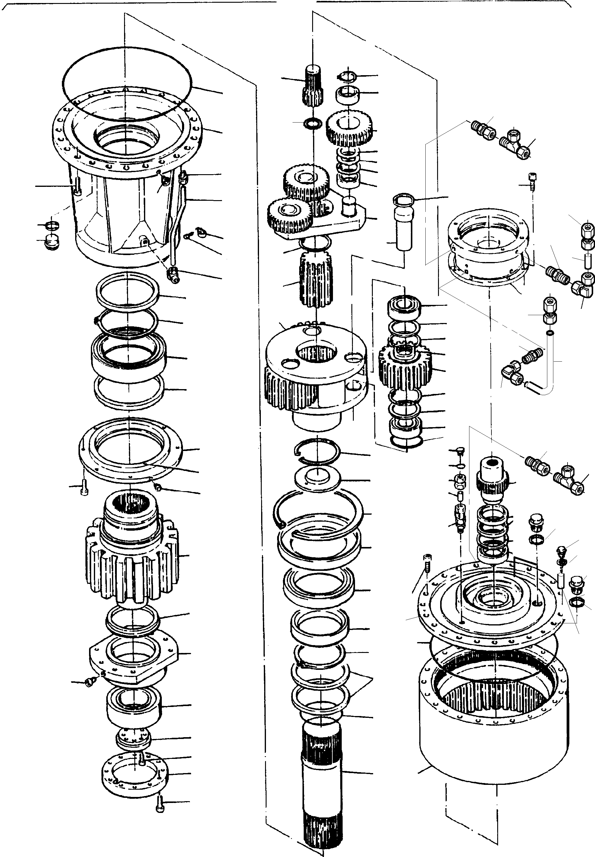 Komatsu parts book diagram for PC8000-1E S/N 12024: SLEW GEARBOX