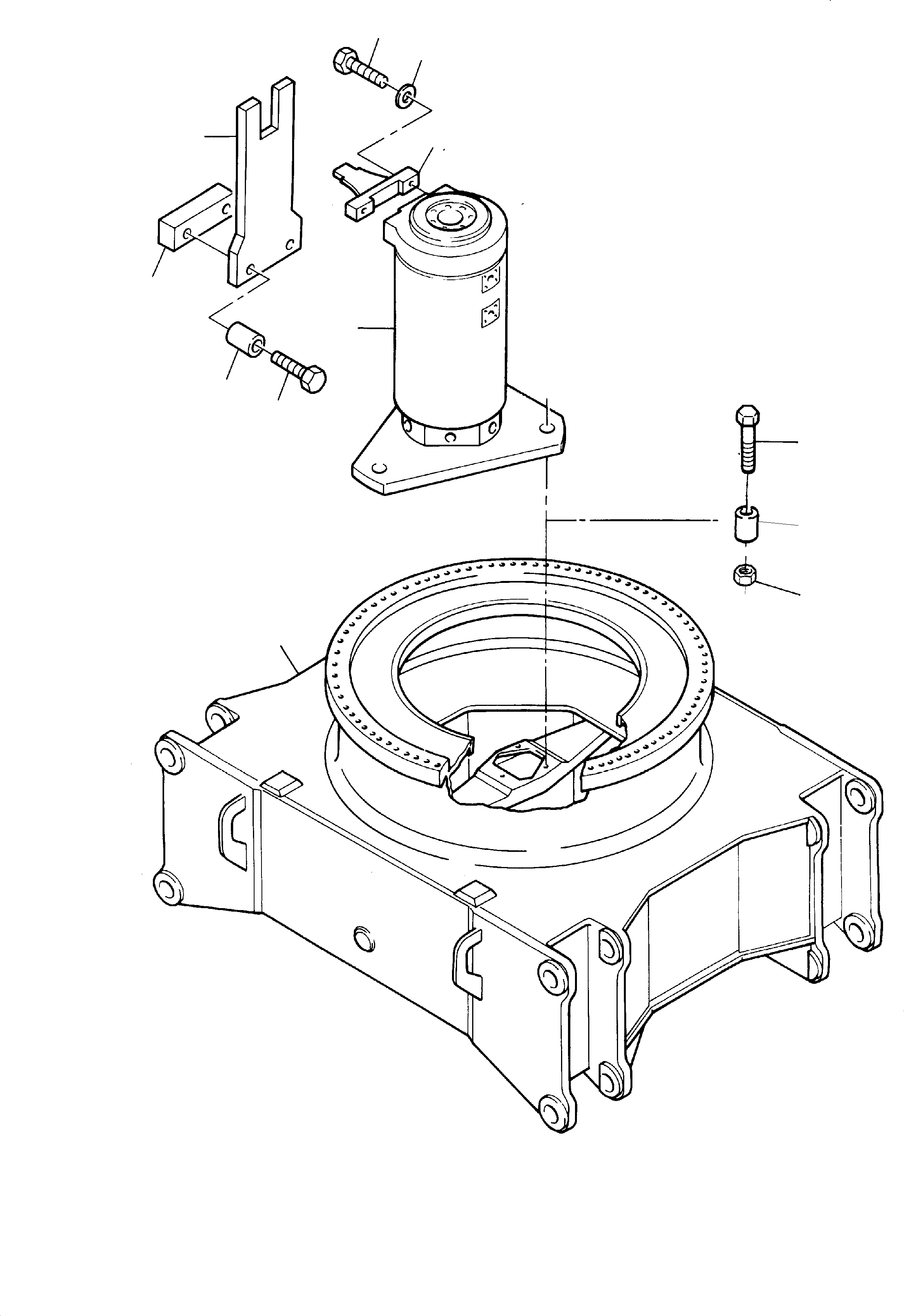 Komatsu parts book diagram for PC8000-1E S/N 12024: CARBODY AND ROTARY JOINT