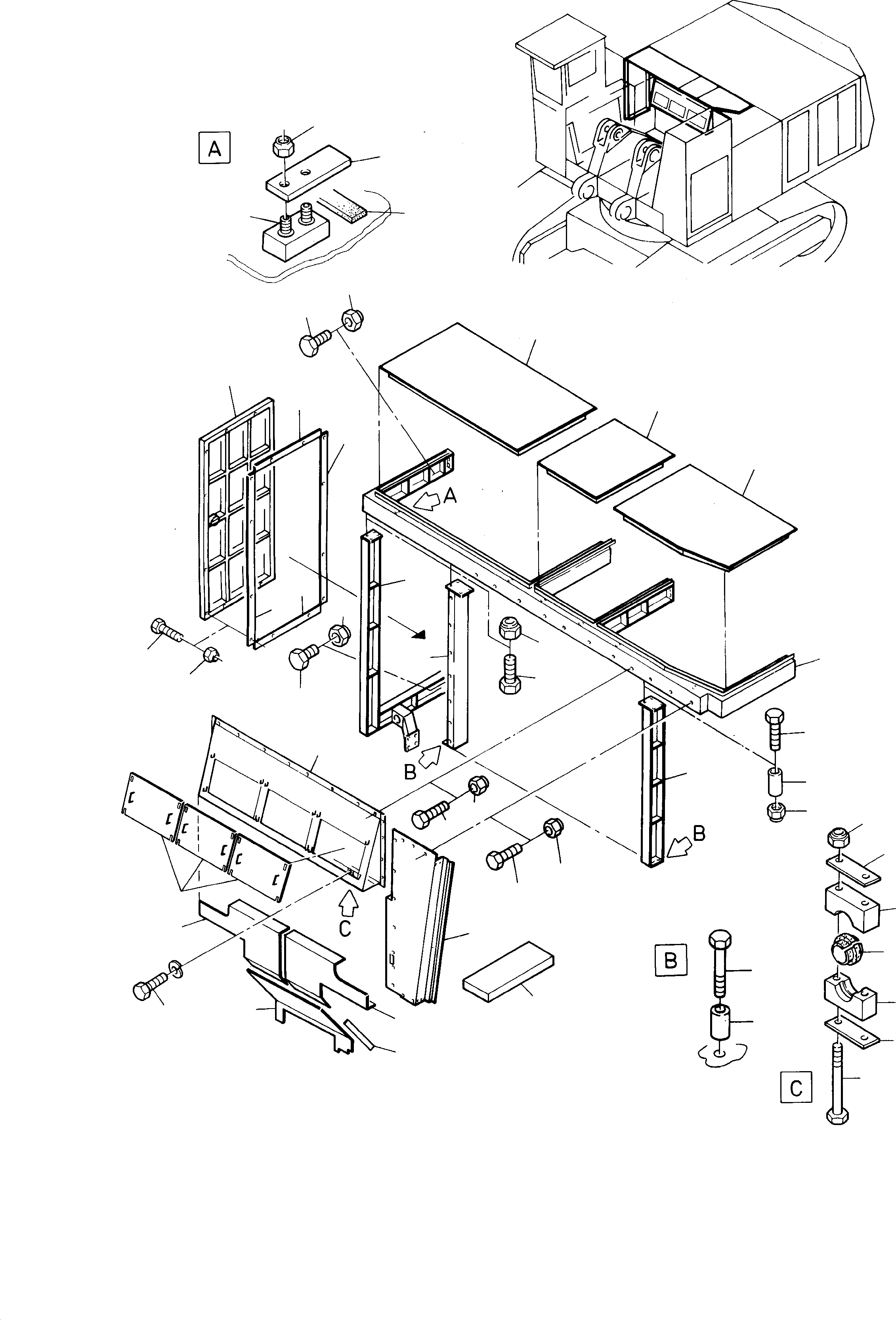 Komatsu parts book diagram for PC8000-1E S/N 12024: COVER
