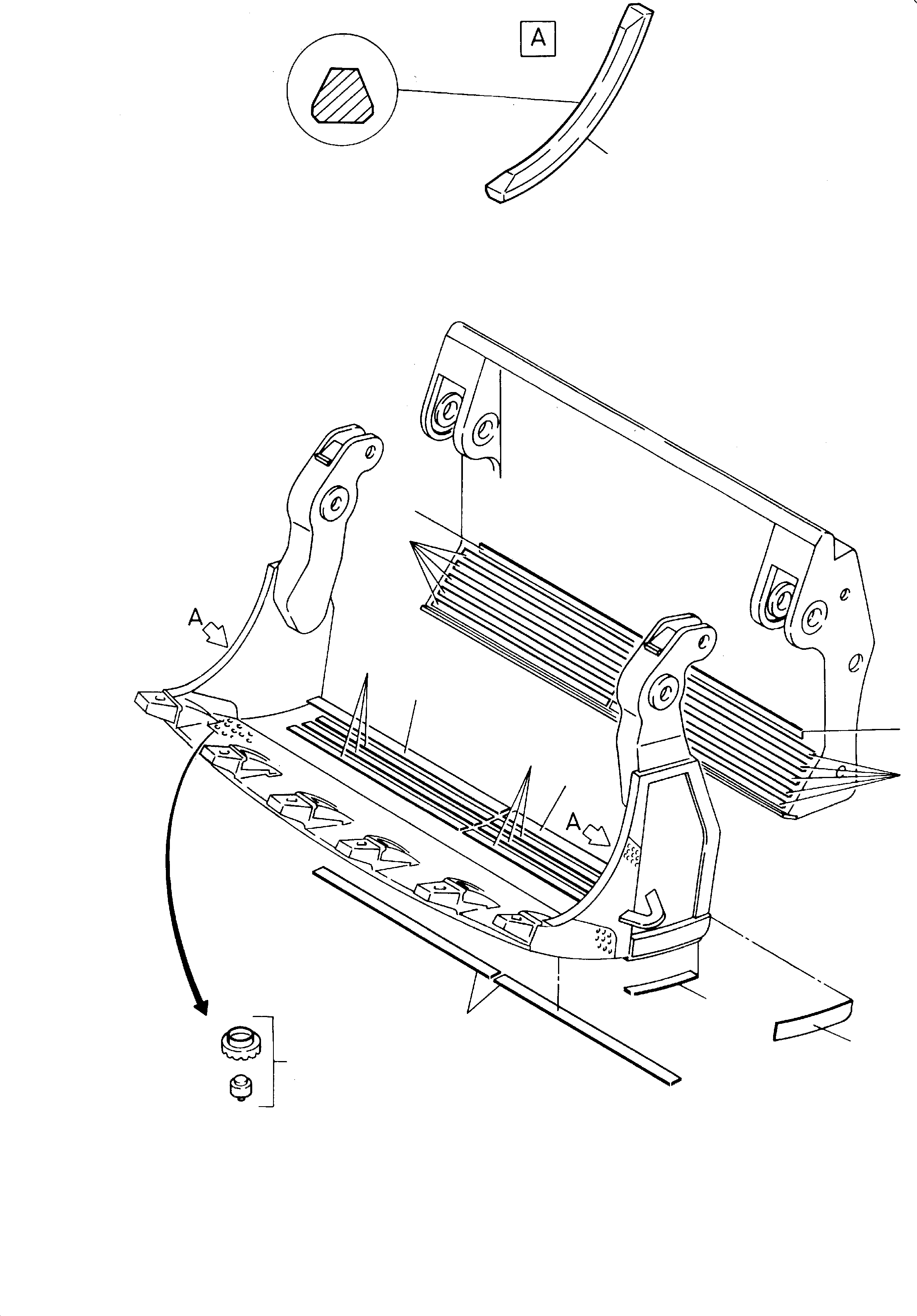 Komatsu parts book diagram for PC8000-1E S/N 12024: WEAR AND TEAR PARTS
