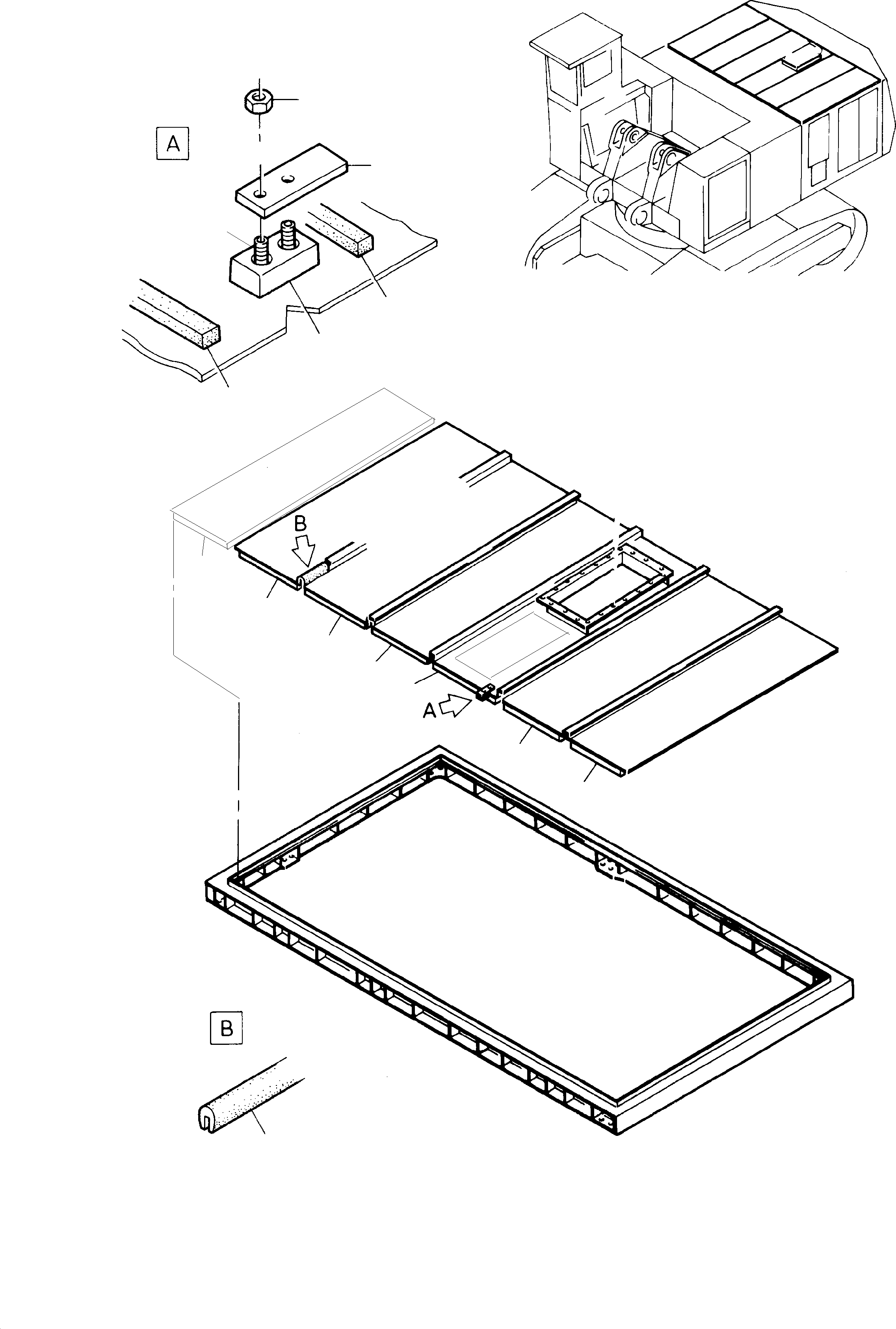 Komatsu parts book diagram for PC8000-1E S/N 12024: COVER, TOP