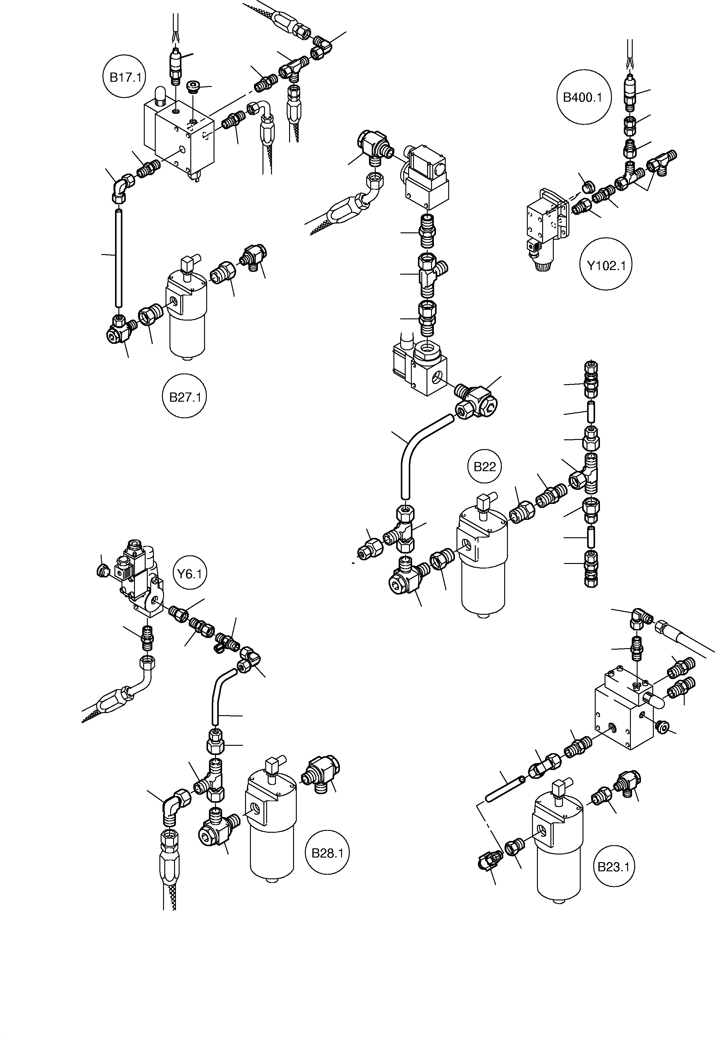 Komatsu parts book diagram for PC8000-1E S/N 12024: CONTROL- AND FILTER PLATE, FRONT