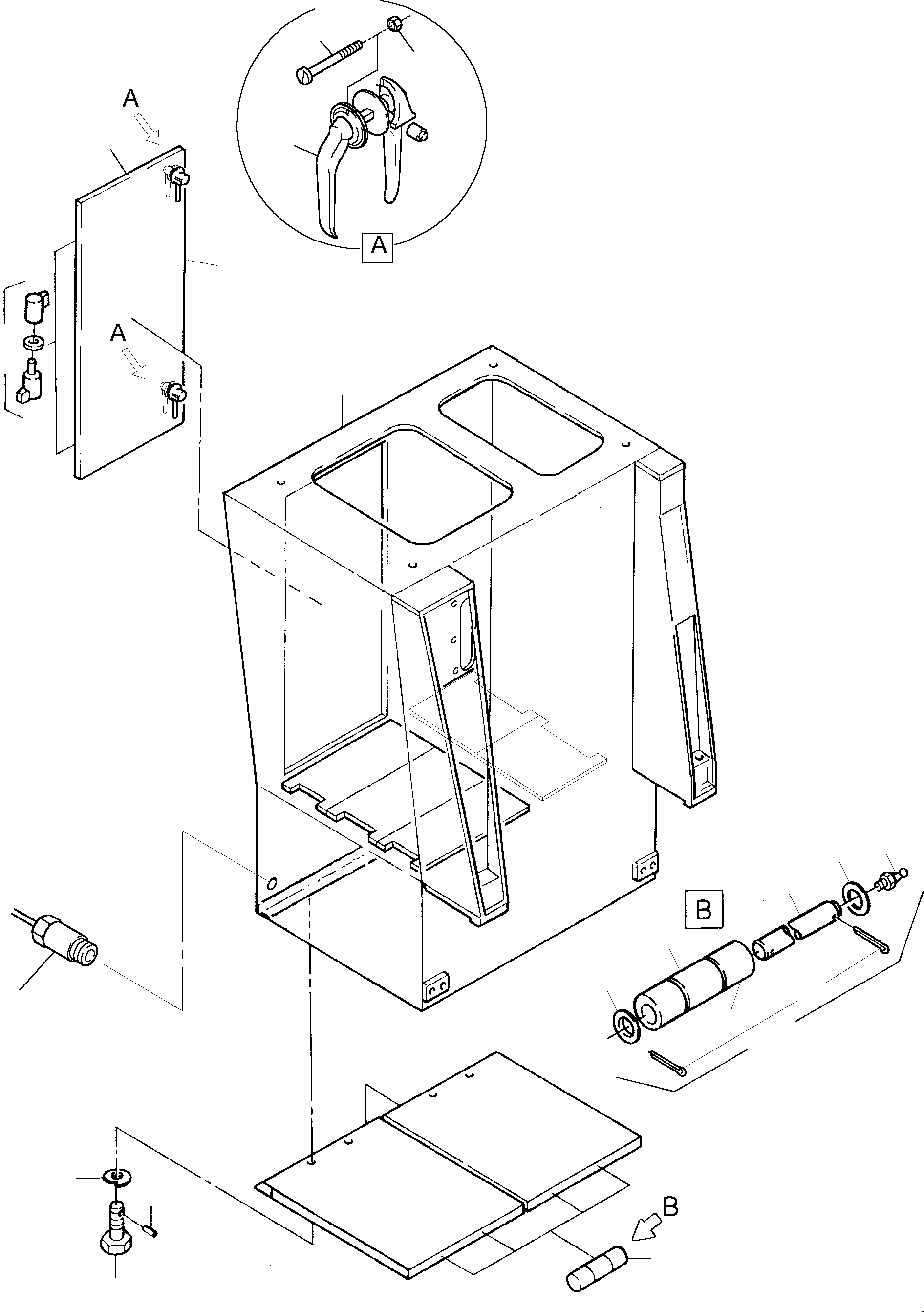 Excavators Mining Komatsu / PC8000-1E S/N 12024(G12024) / Cab Support(612-1901 : 612-1901)