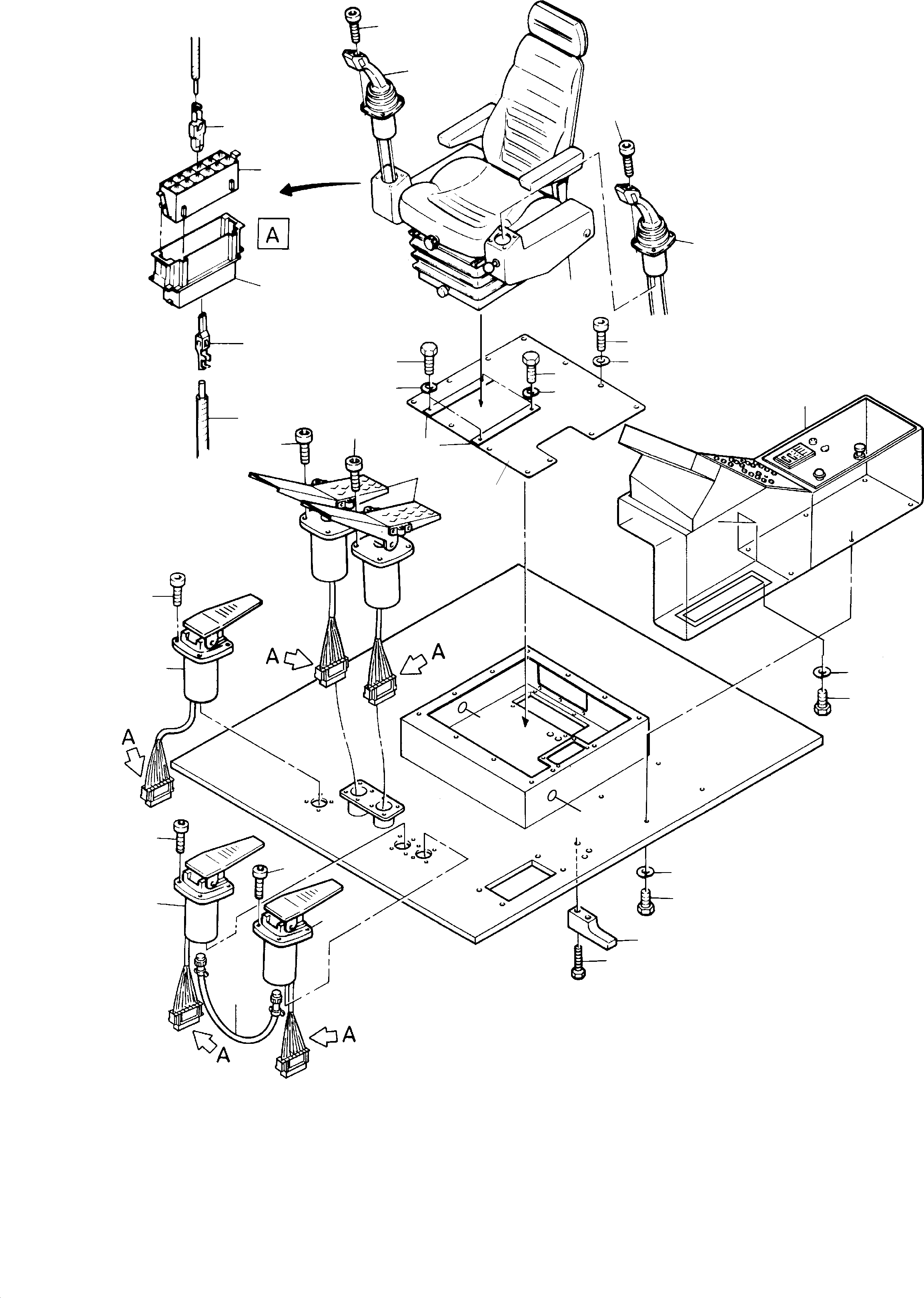Komatsu parts book diagram for PC8000-1E S/N 12024: OPERATOR'S STAND