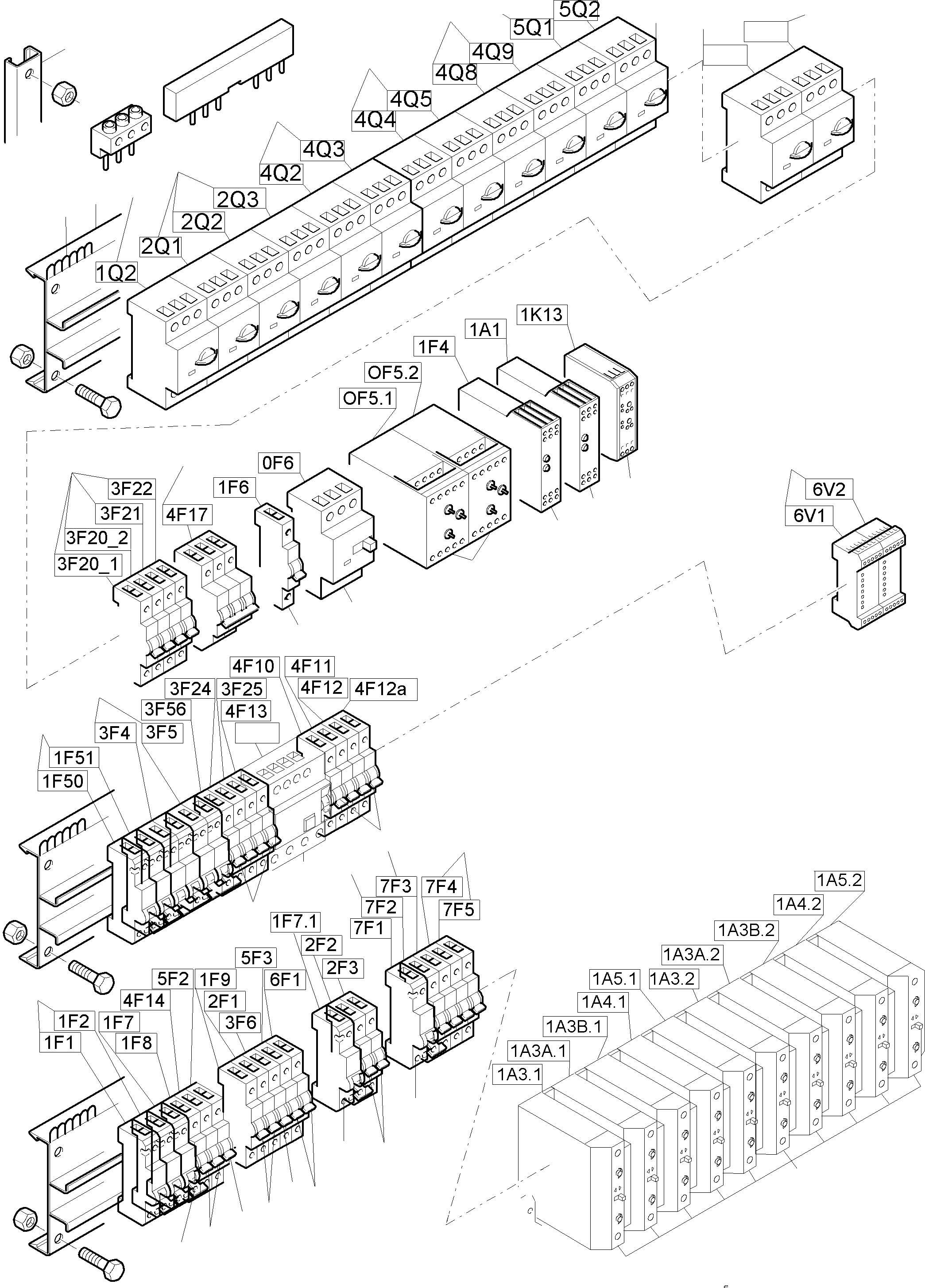 Komatsu parts book diagram for PC8000-1E S/N 12024: MOUNTING PLATE - CAB SUPPORT
