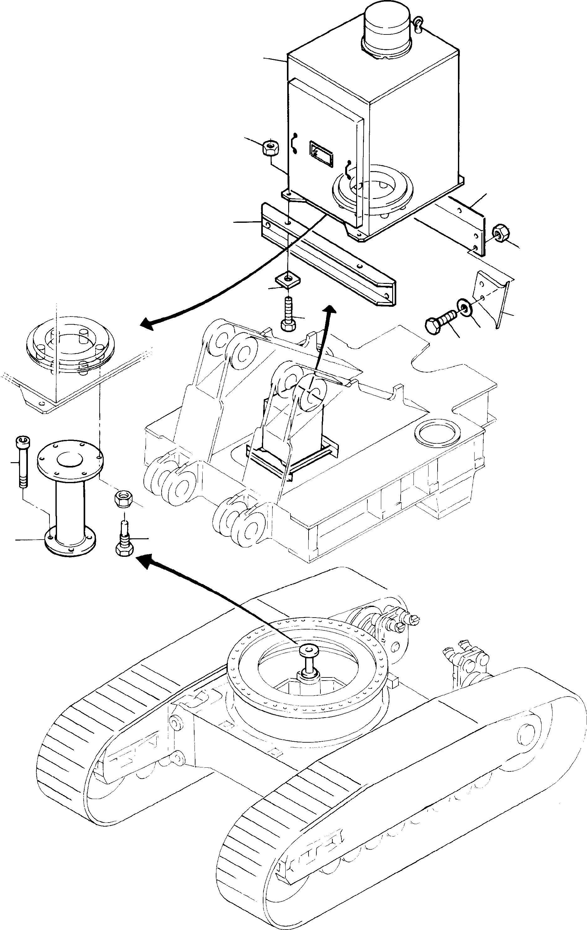 Komatsu parts book diagram for PC8000-1E S/N 12024: SLIP RING MOUNTING