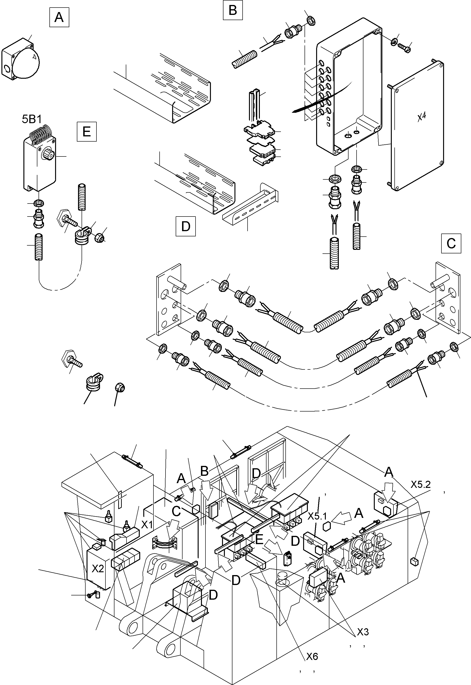 Komatsu parts book diagram for PC8000-1E S/N 12024: ELECTRIC EQUIPMENT