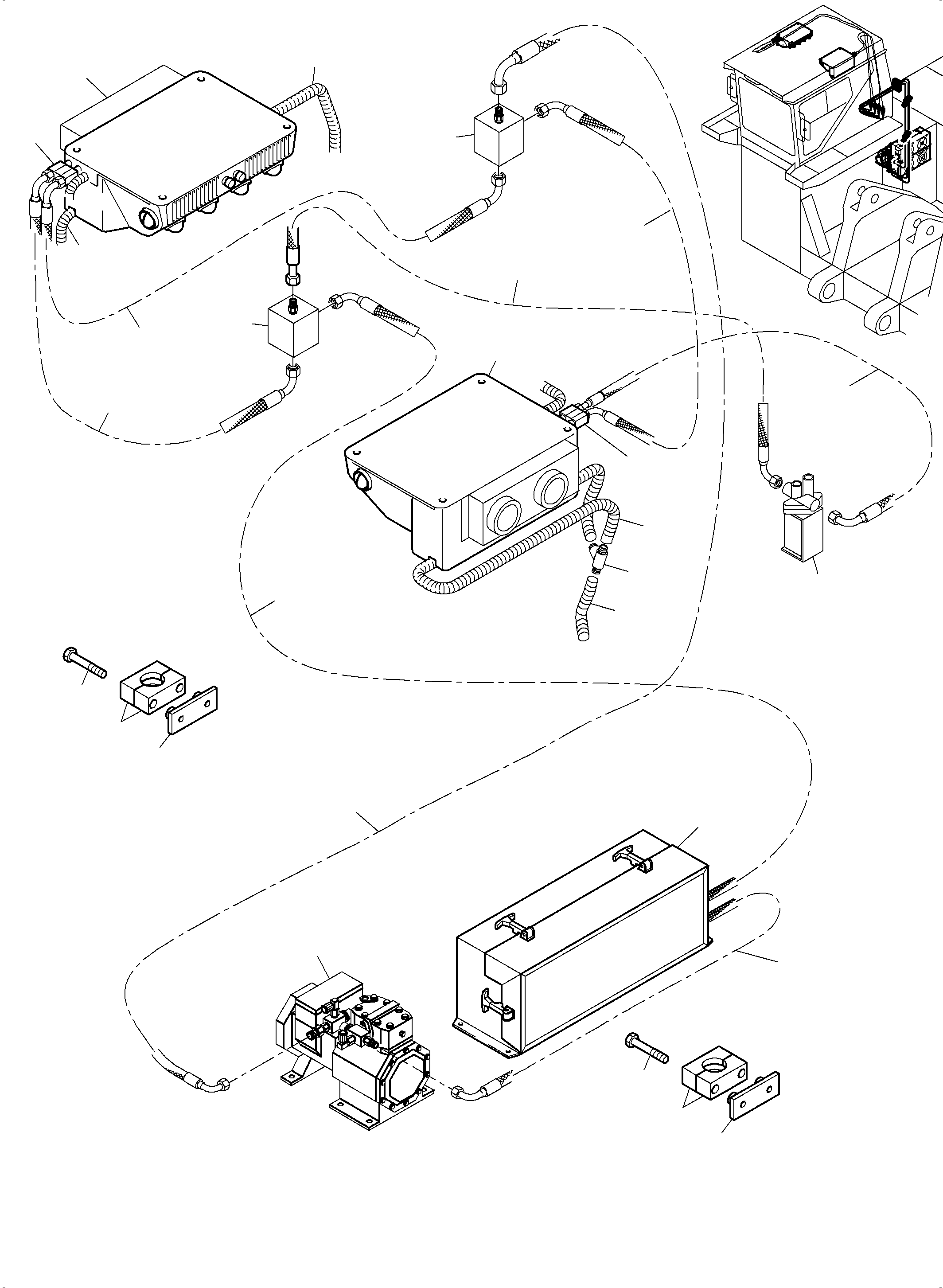 Komatsu parts book diagram for PC8000-1E S/N 12024: AIR CONDITION ARR.