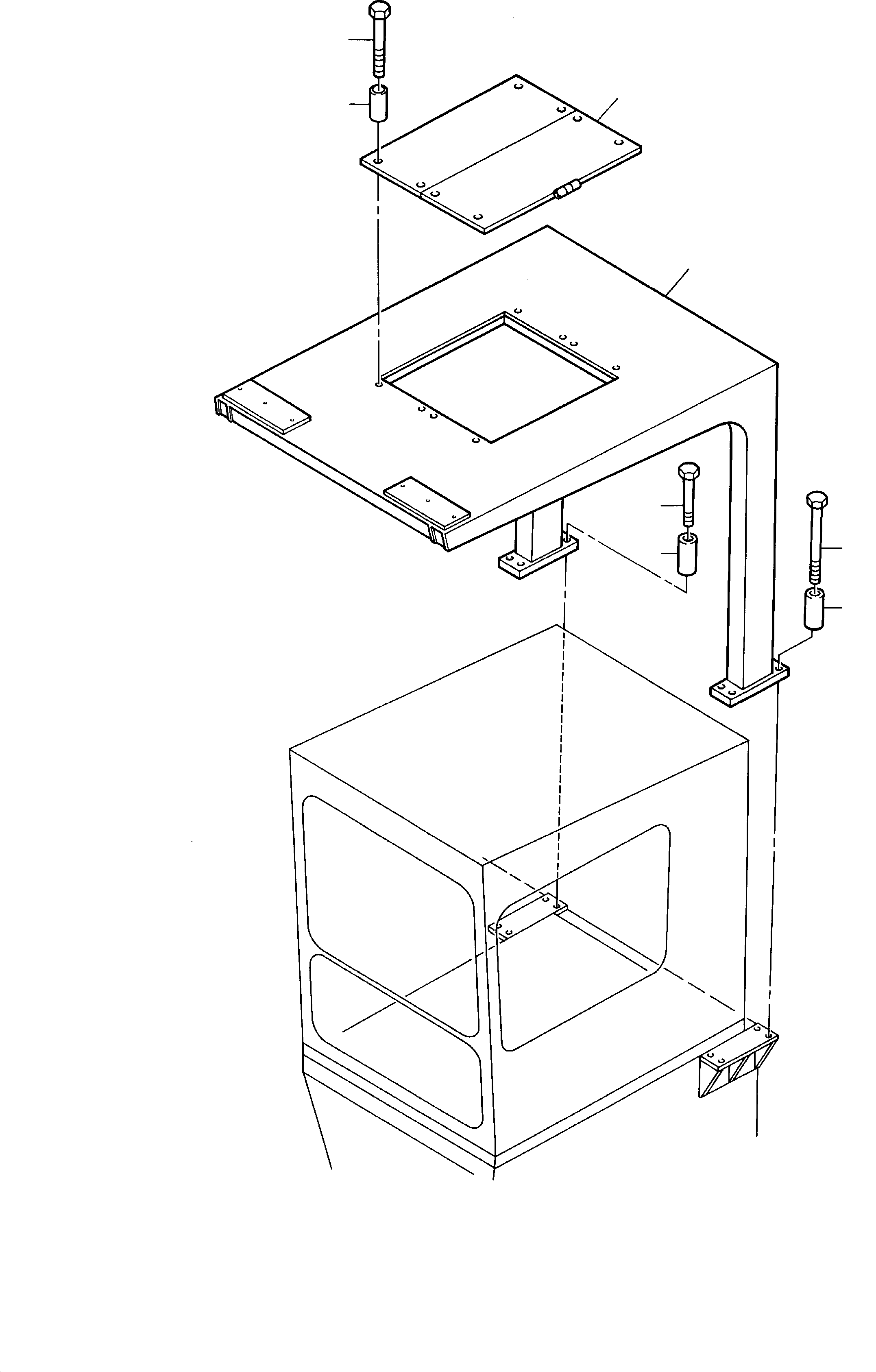 Komatsu parts book diagram for PC8000-1E S/N 12024: PROTECTION ROOF