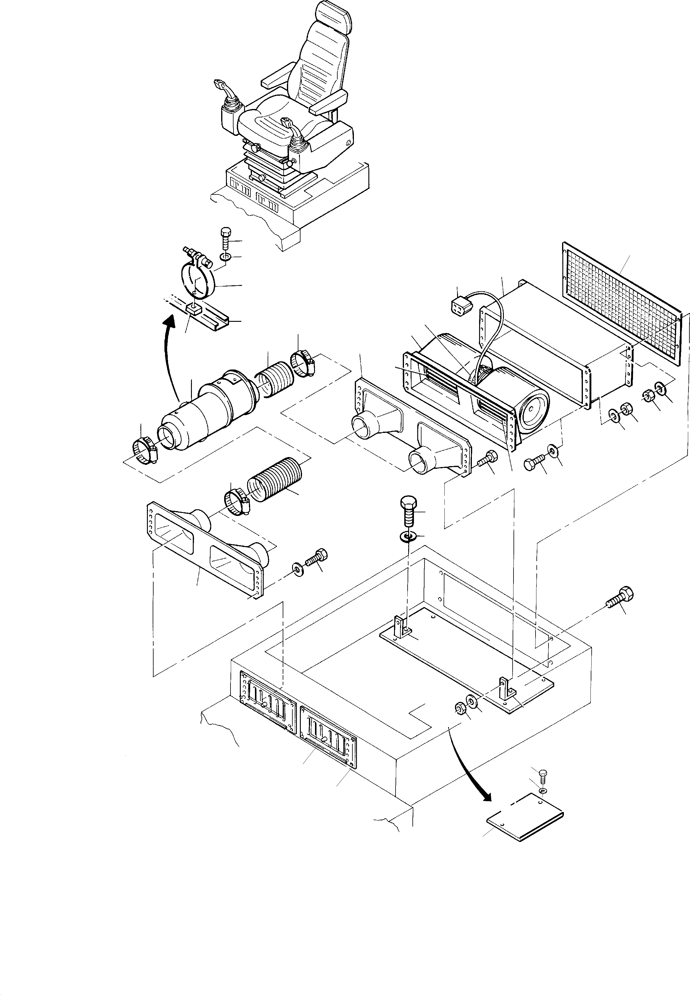 Komatsu parts book diagram for PC8000-1E S/N 12024: ELECTRIC HEATER