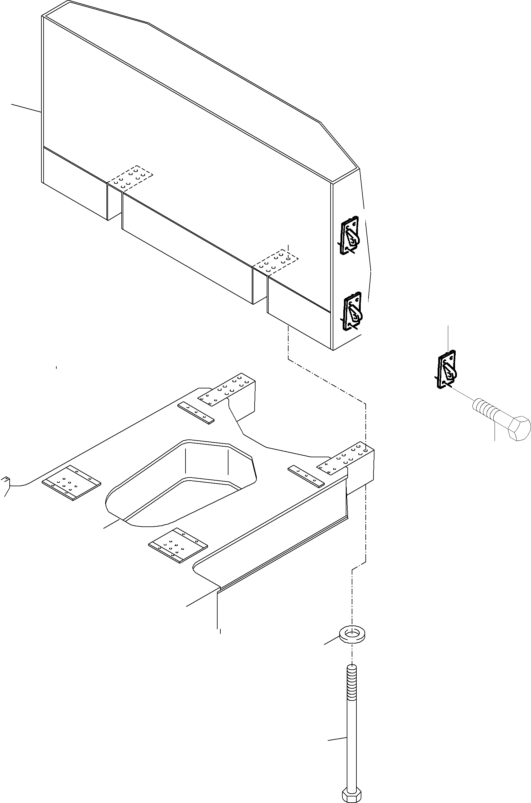 Komatsu parts book diagram for PC8000-1E S/N 12024: COUNTERWIGHT