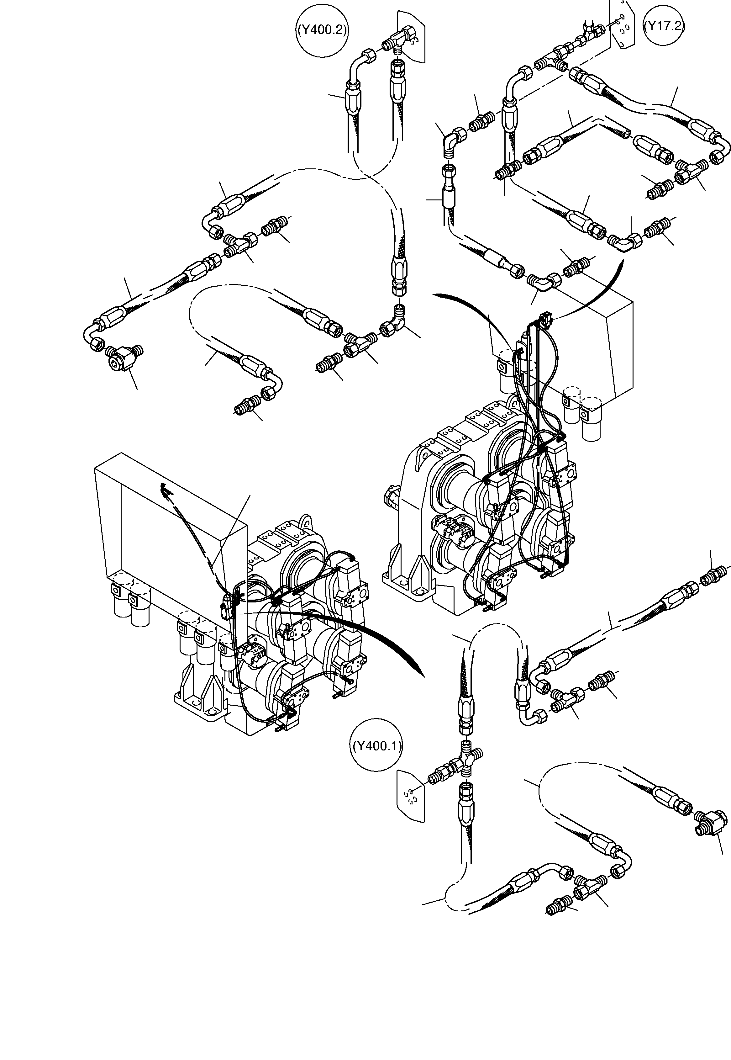 Komatsu parts book diagram for PC8000-1E S/N 12024: MAIN PUMP CONTROL