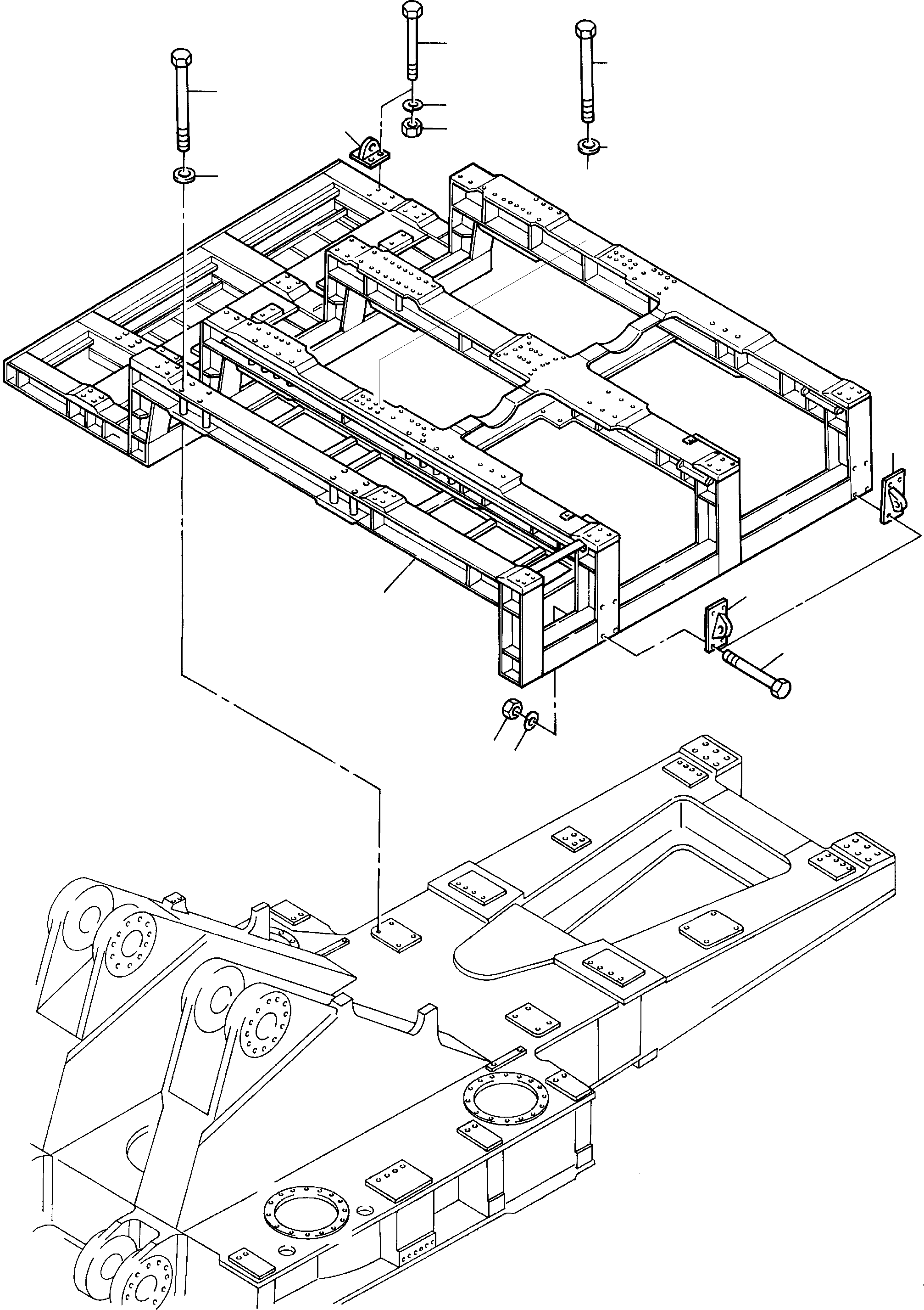 Komatsu parts book diagram for PC8000-6E S/N 12061: POWER FRAME ARR.
