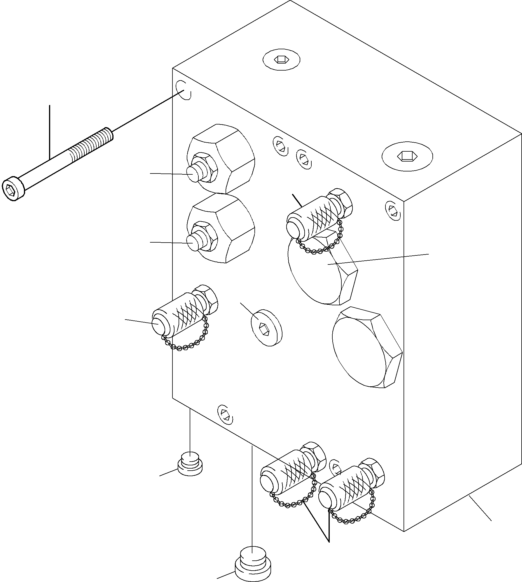 Komatsu parts book diagram for PC8000-6E S/N 12061: VALVE - PILOT OIL BLOCK 2 DRIVE