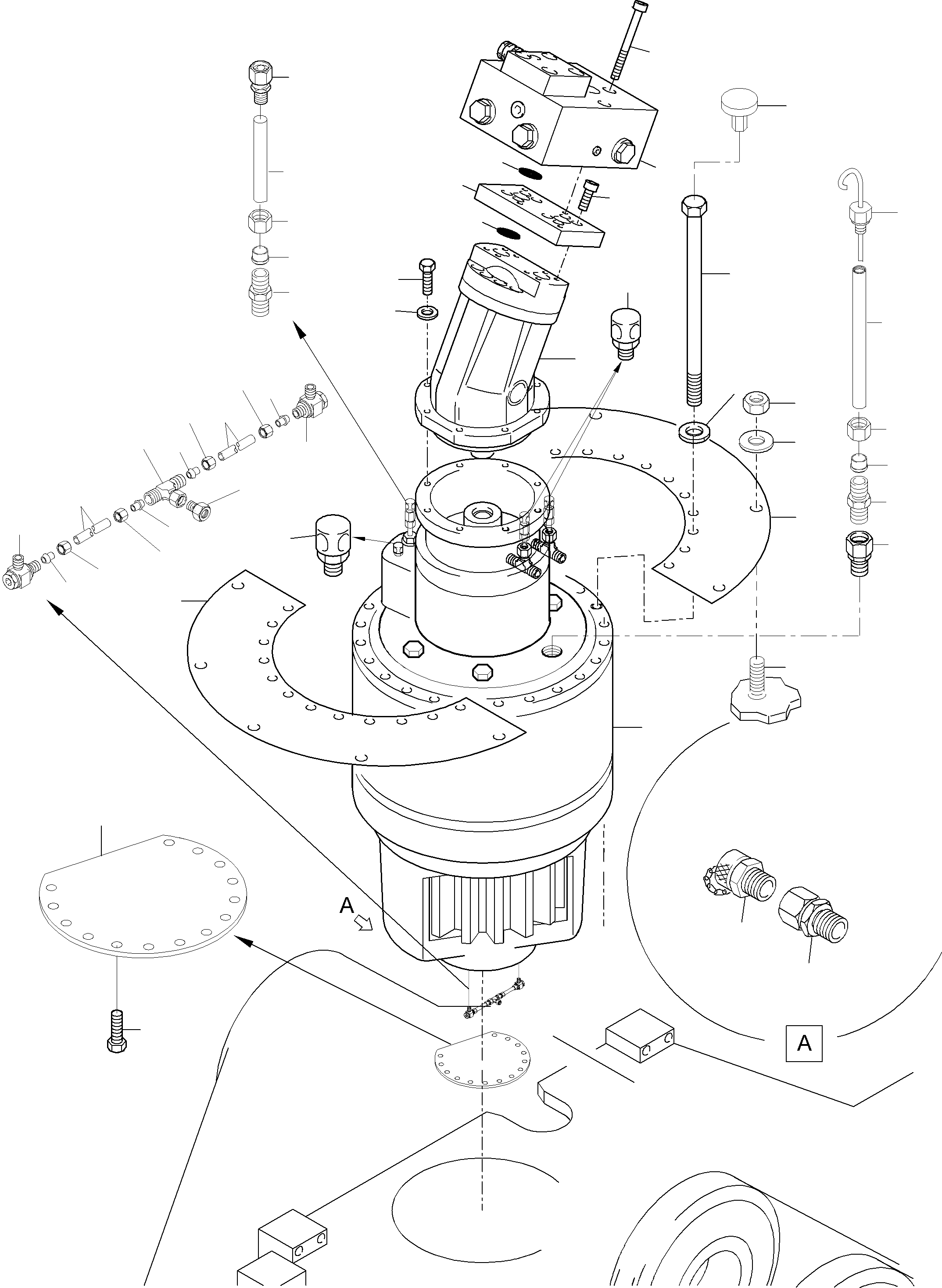 Komatsu parts book diagram for PC8000-6E S/N 12061: SLEW GEAR ARR.