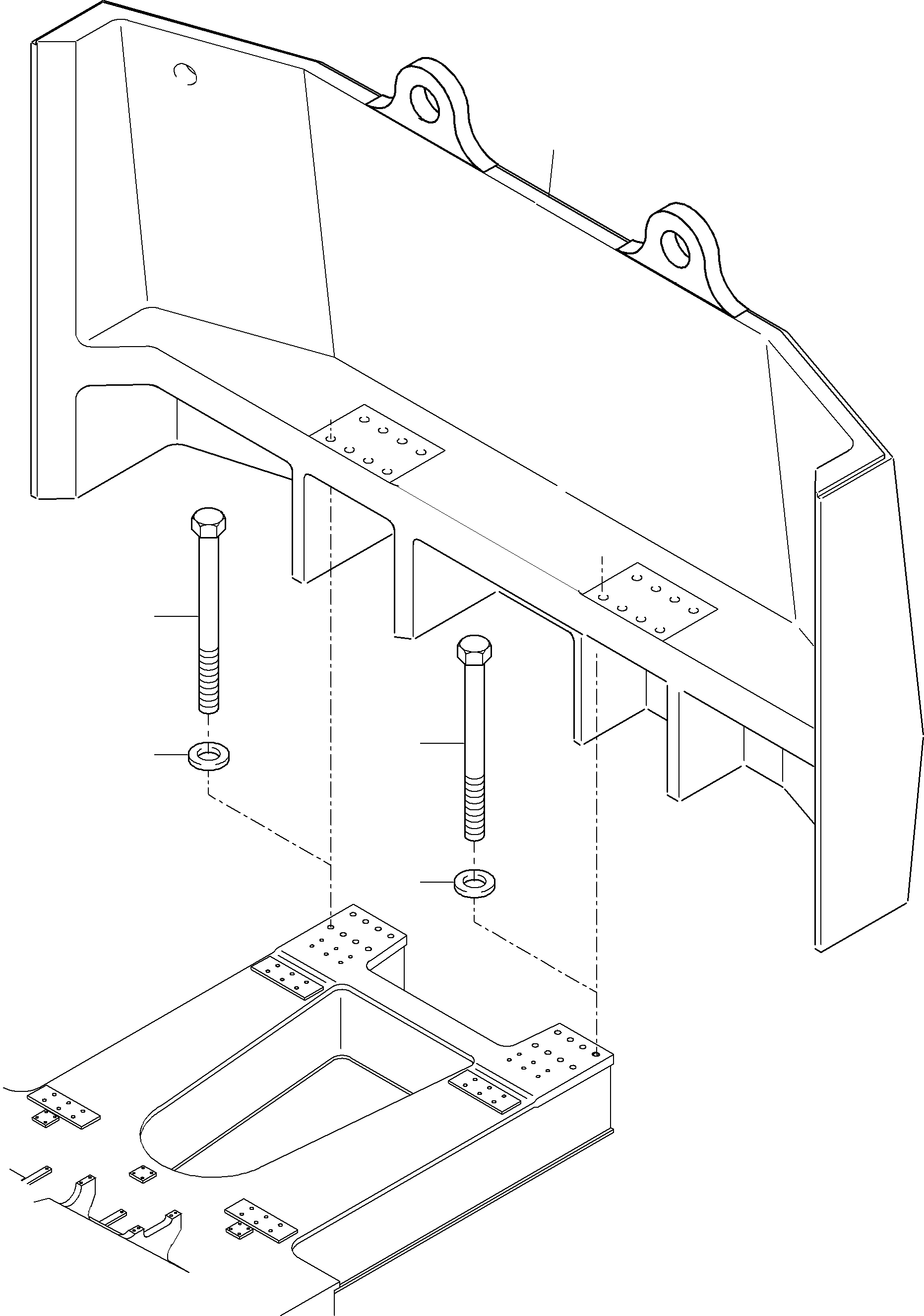 Komatsu parts book diagram for PC8000-6E S/N 12061: COUNTERWEIGHT ARR.