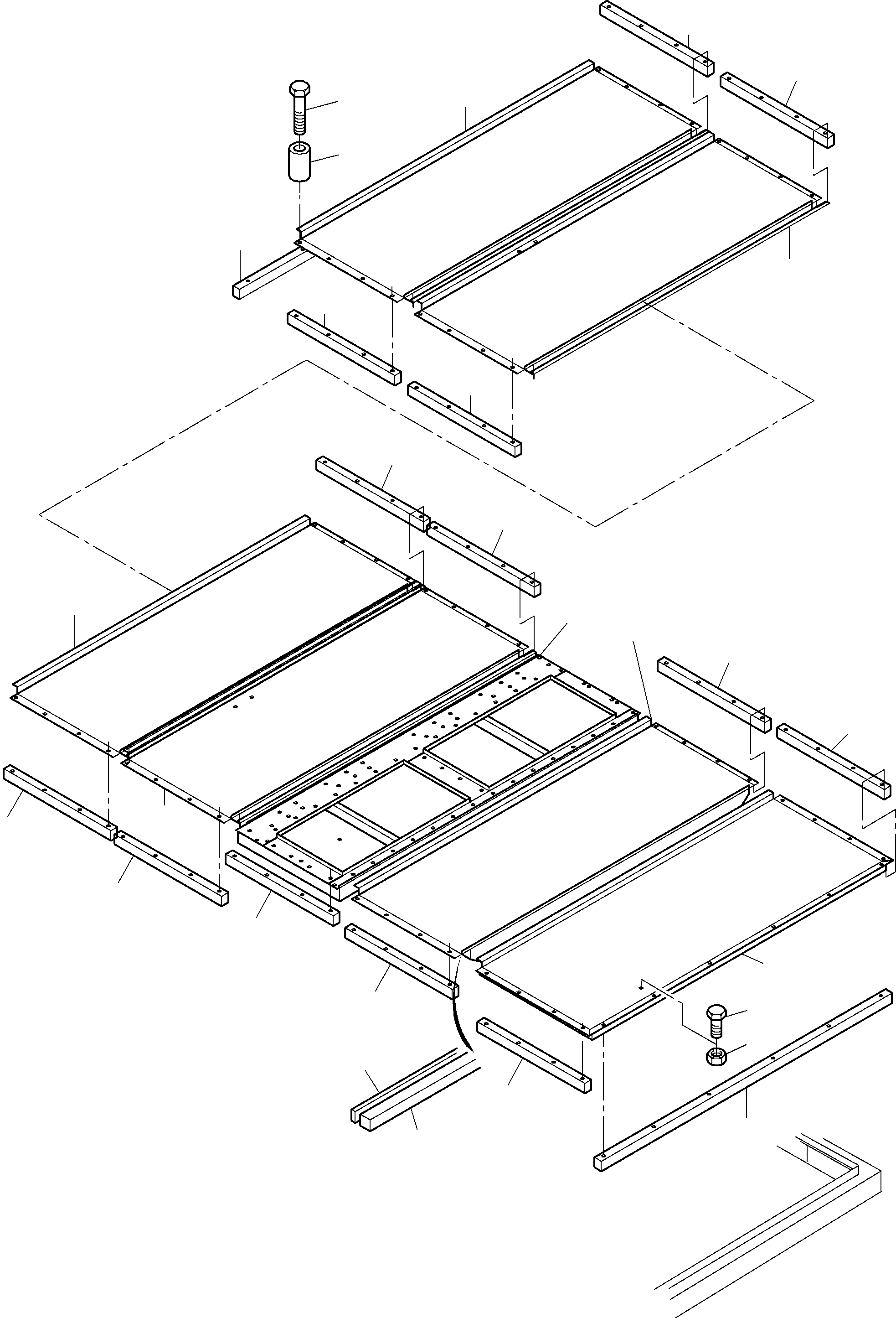 Komatsu parts book diagram for PC8000-6E S/N 12061: ENGINE HOUSING ROOF