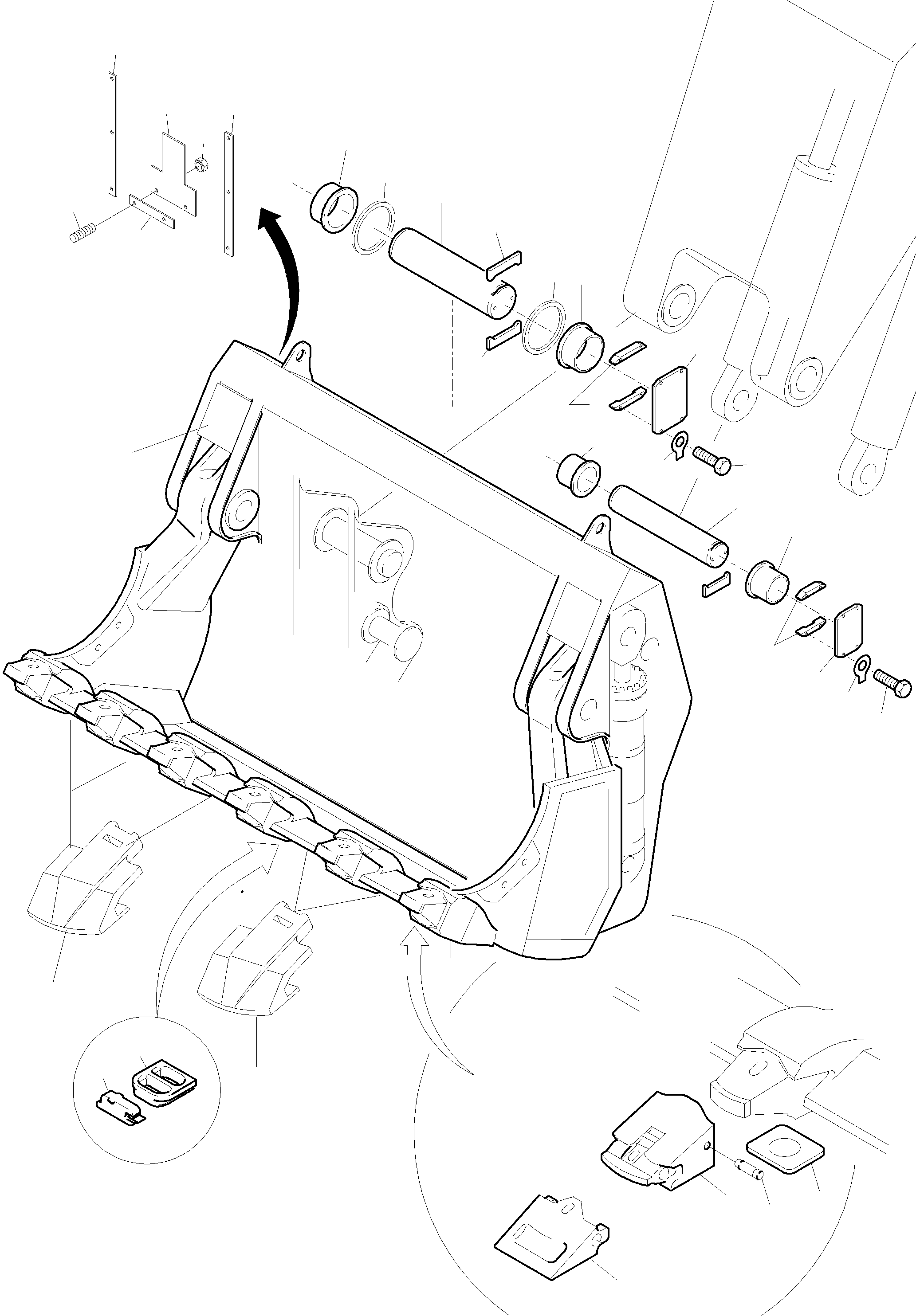 Excavators Mining Komatsu / PC8000-6E S/N 12061(G12061) / Bullclam Bucket 42,0 cbm(113-5024a : 113-5024a)