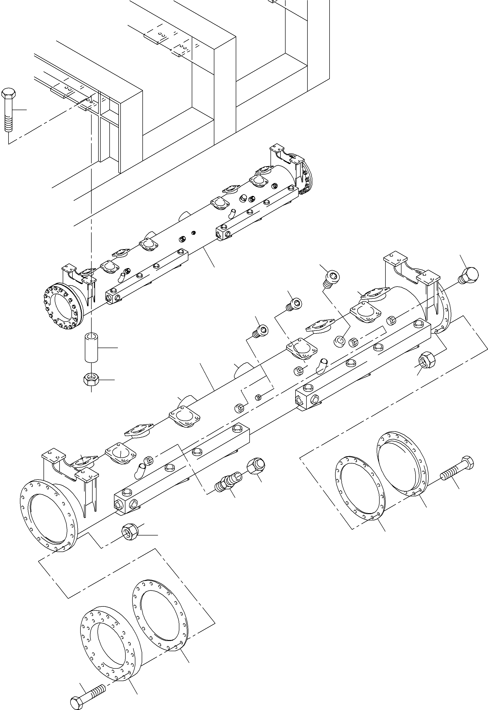 Komatsu parts book diagram for PC8000-6E S/N 12061: SUCTION TANK