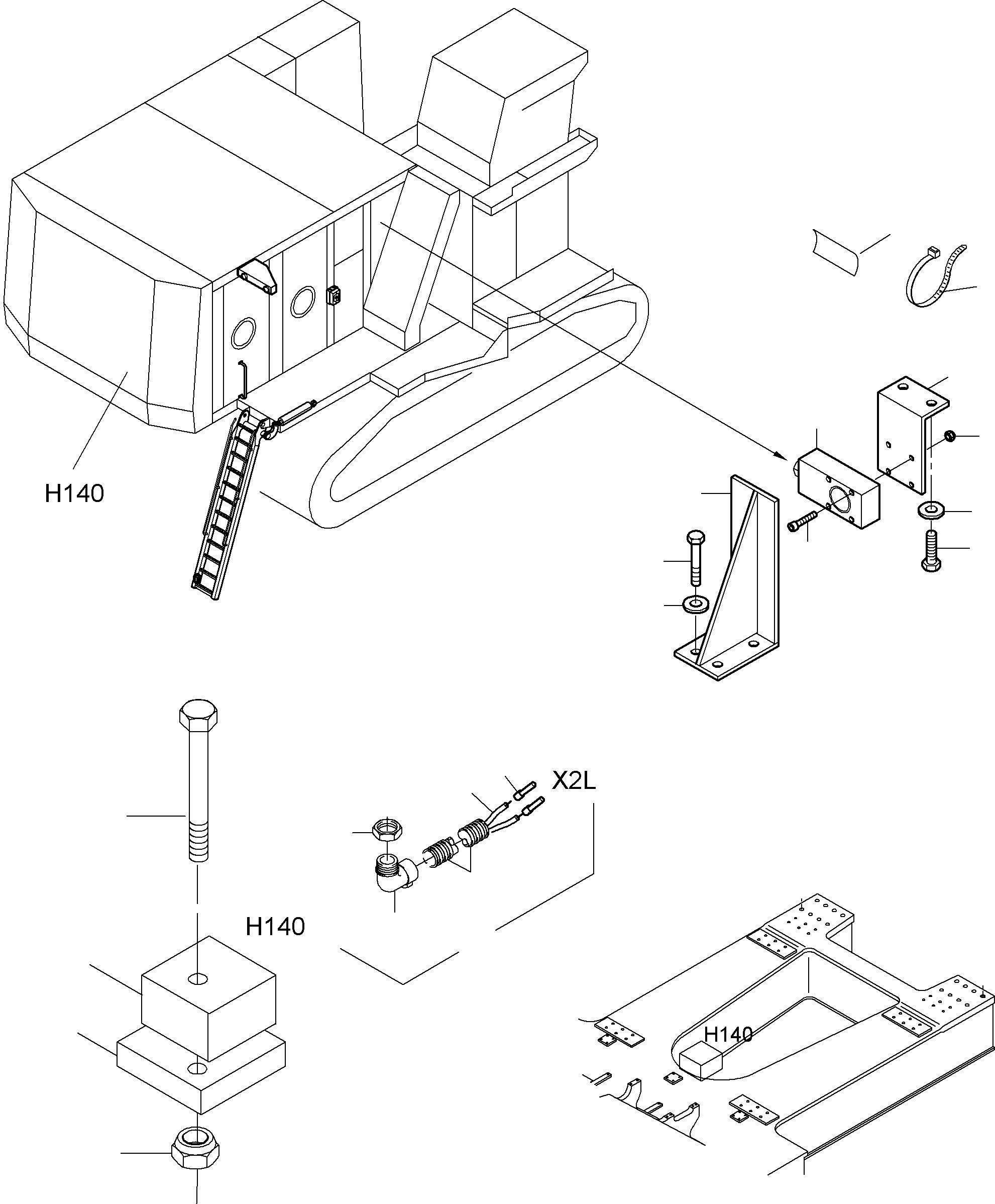 Komatsu parts book diagram for PC8000-6E S/N 12061: MOVEMENT SIGNAL ARR. AND ANGLE OF ROTATION WARNING