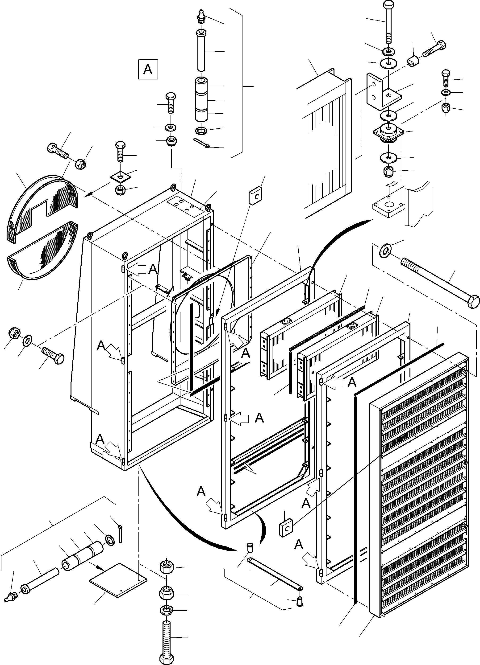 Komatsu parts book diagram for PC8000-6E S/N 12061: OIL COOLER ARR.