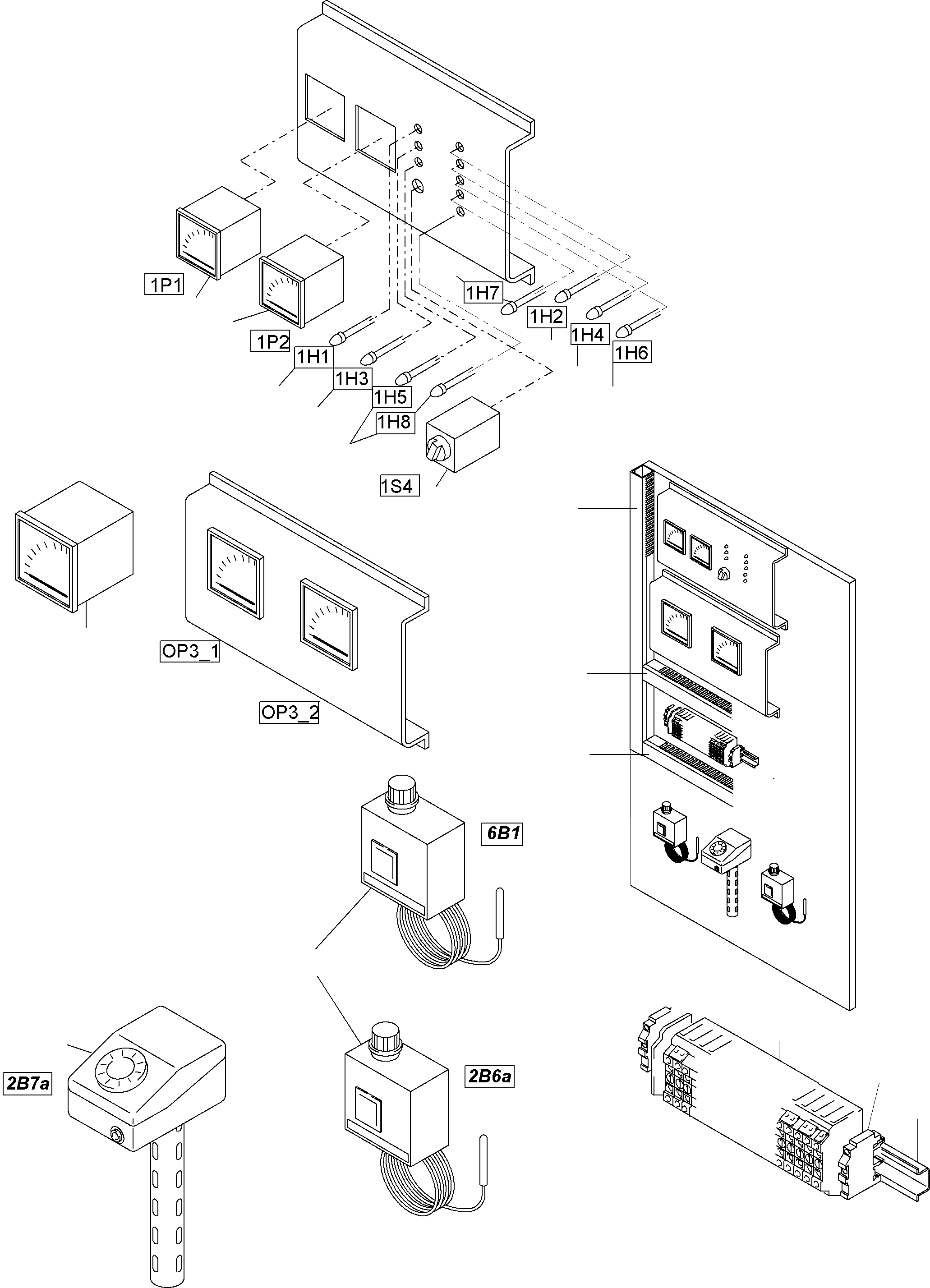Komatsu parts book diagram for PC8000-6E S/N 12061: MOUNTING PLATE - SENSOR