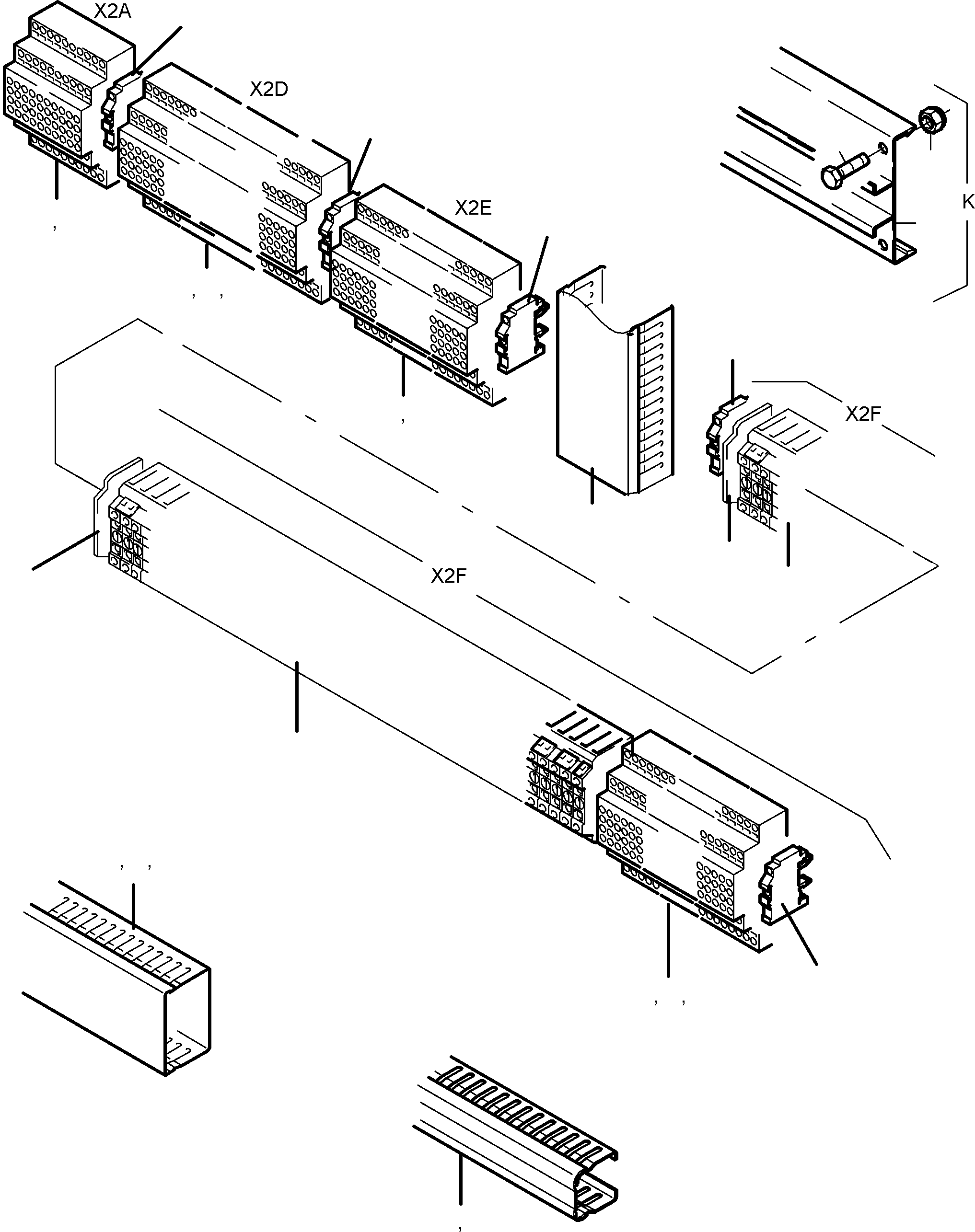 Komatsu parts book diagram for PC8000-6E S/N 12061: MAIN SWITCH BOX IN CAB SUPPORT