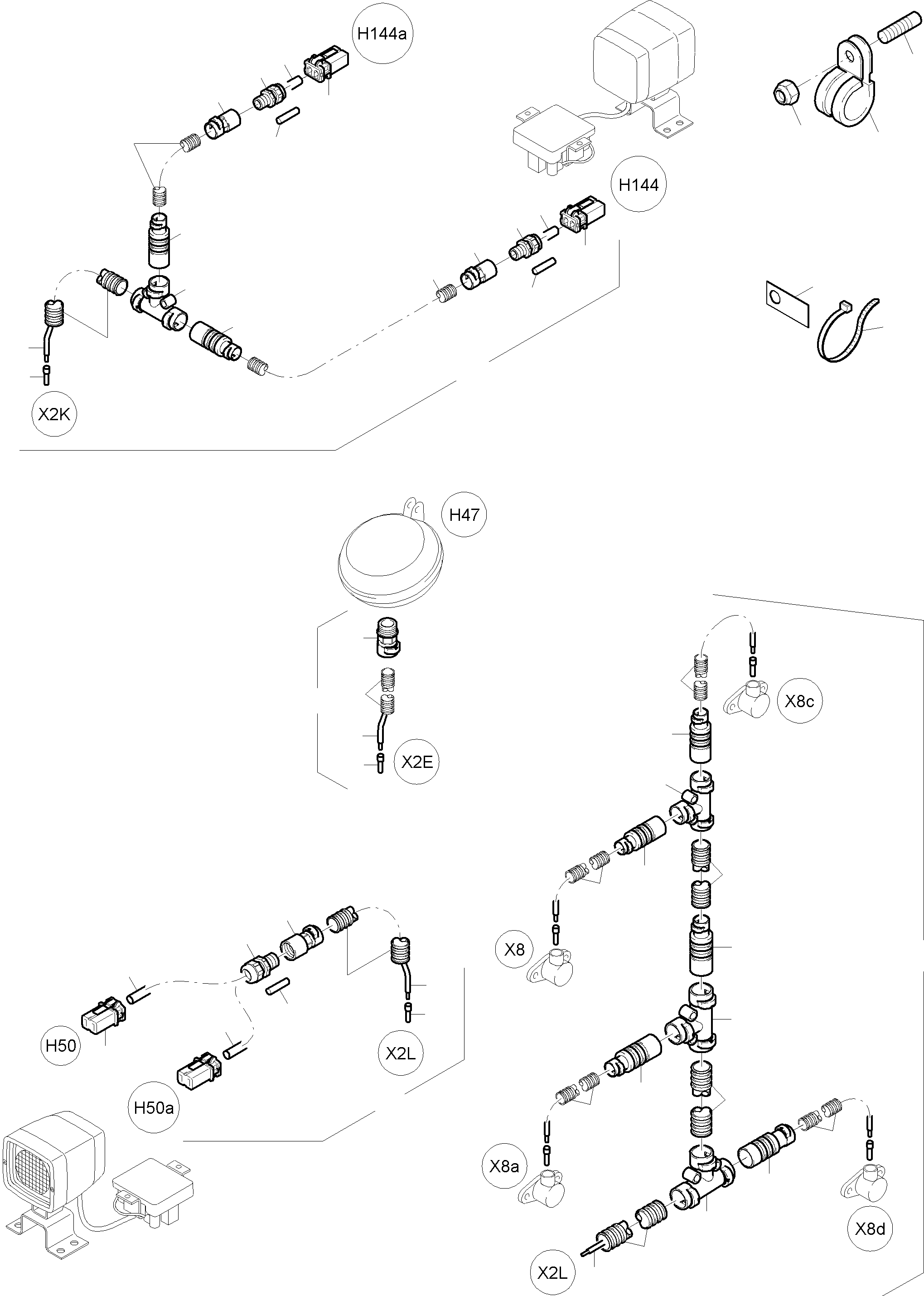 Komatsu parts book diagram for PC8000-6E S/N 12061: LIGHTING EQUIPMENT