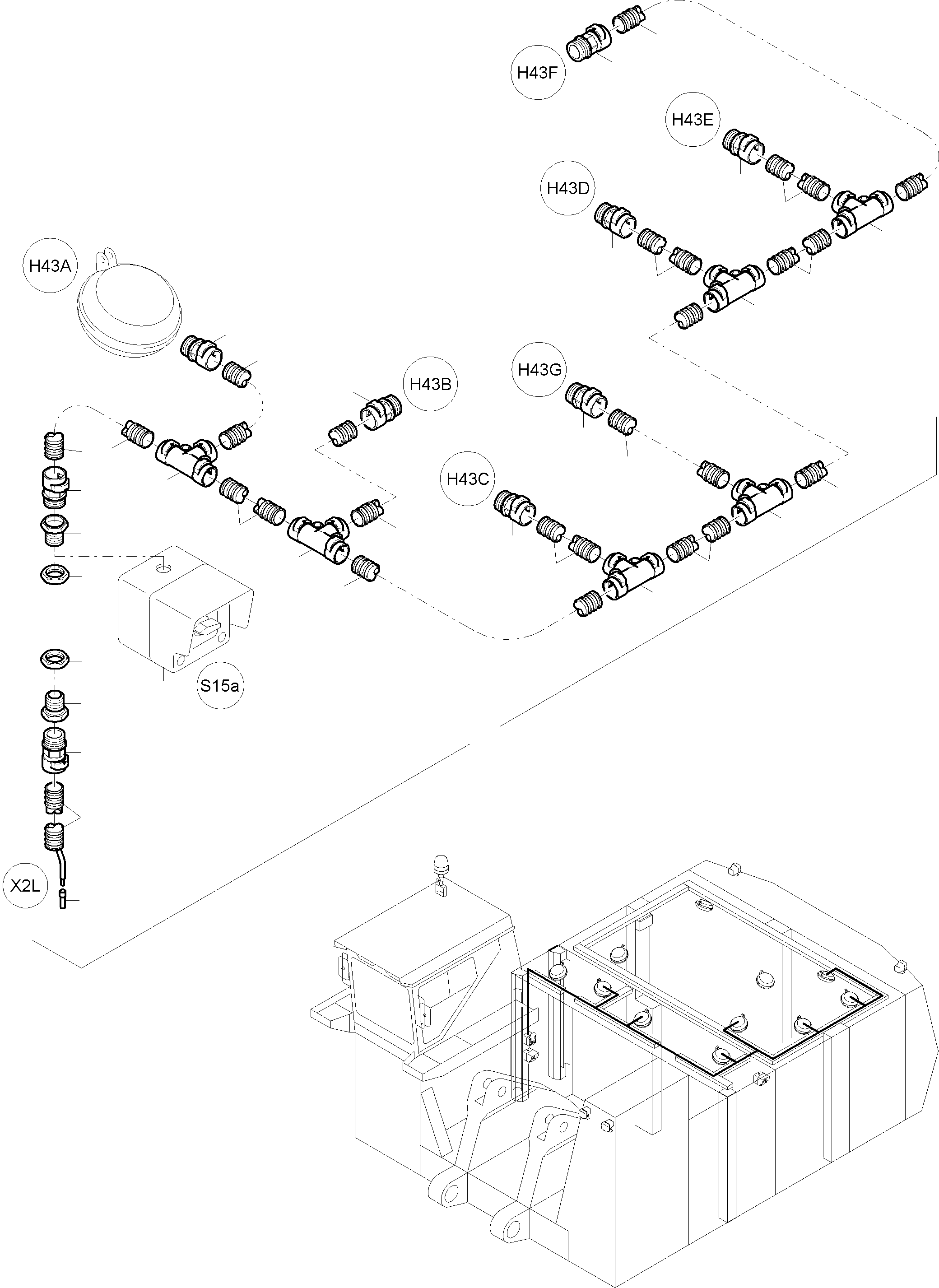 Komatsu parts book diagram for PC8000-6E S/N 12061: LIGHTING EQUIPMENT