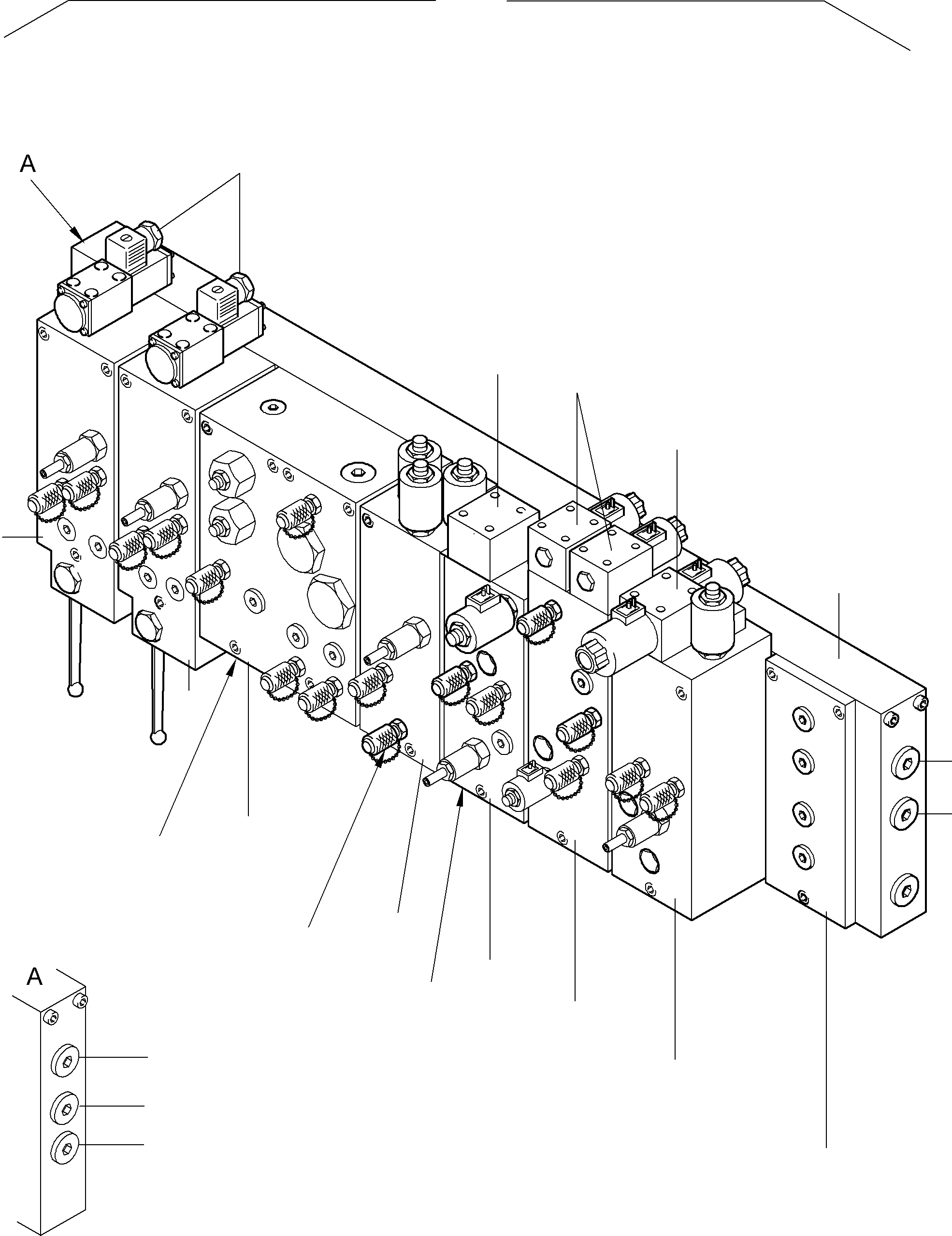 Komatsu parts book diagram for PC8000-6E S/N 12061: CARTRIDGE BLOCK