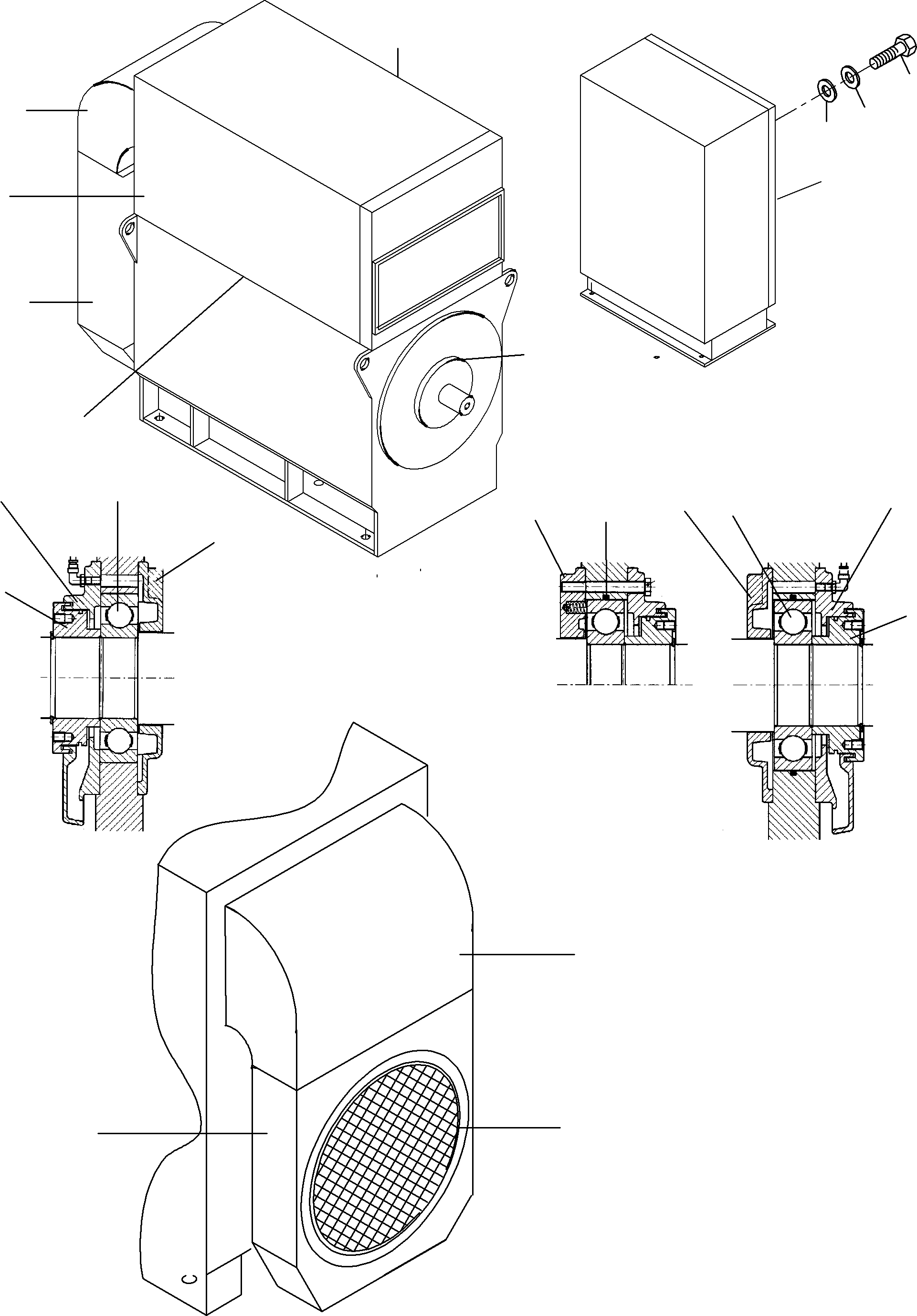 Komatsu parts book diagram for PC8000-6E S/N 12061: ELECTRIC MOTOR