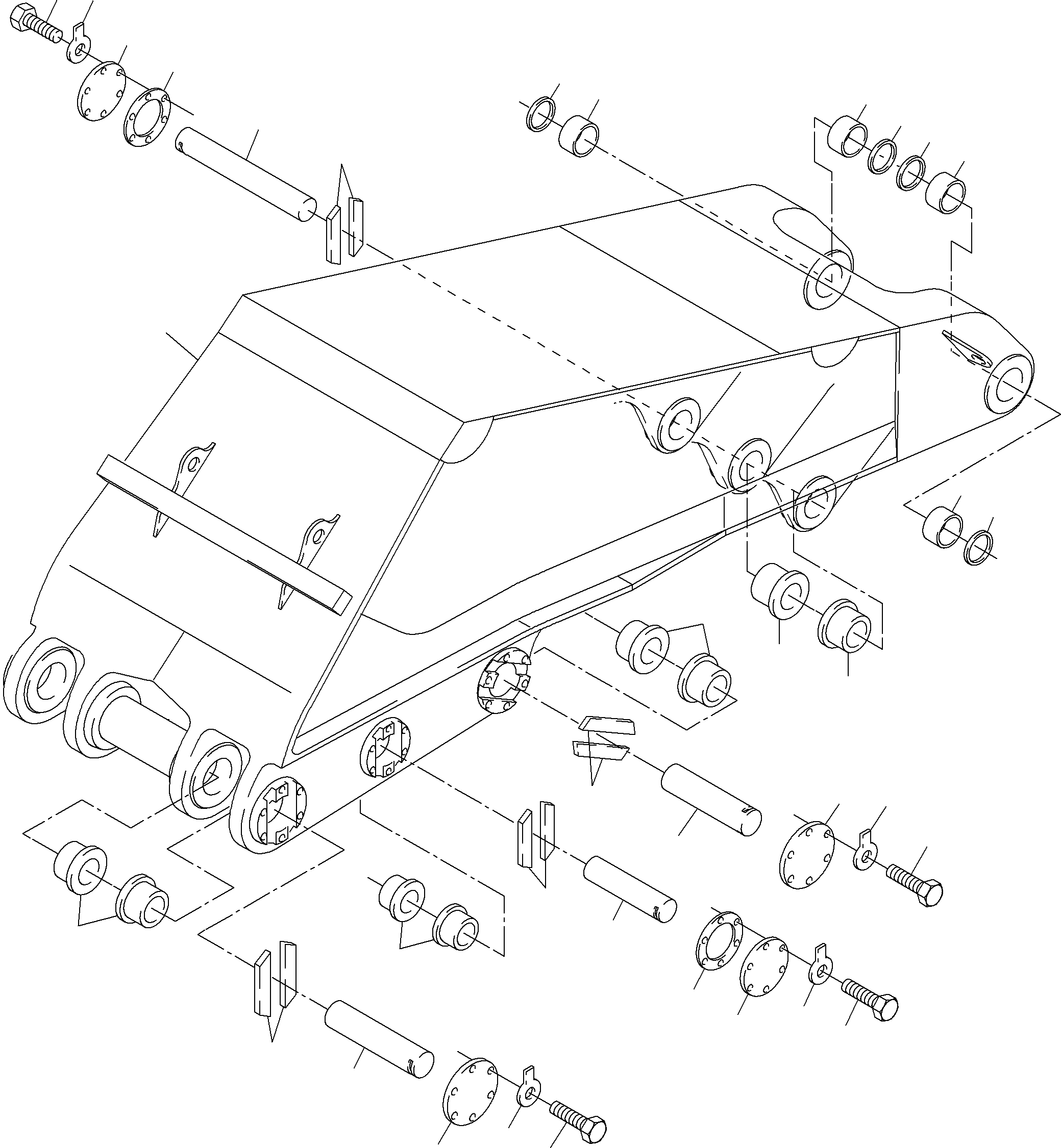 Komatsu parts book diagram for PC8000-6E S/N 12061: BOOM 8.15 M